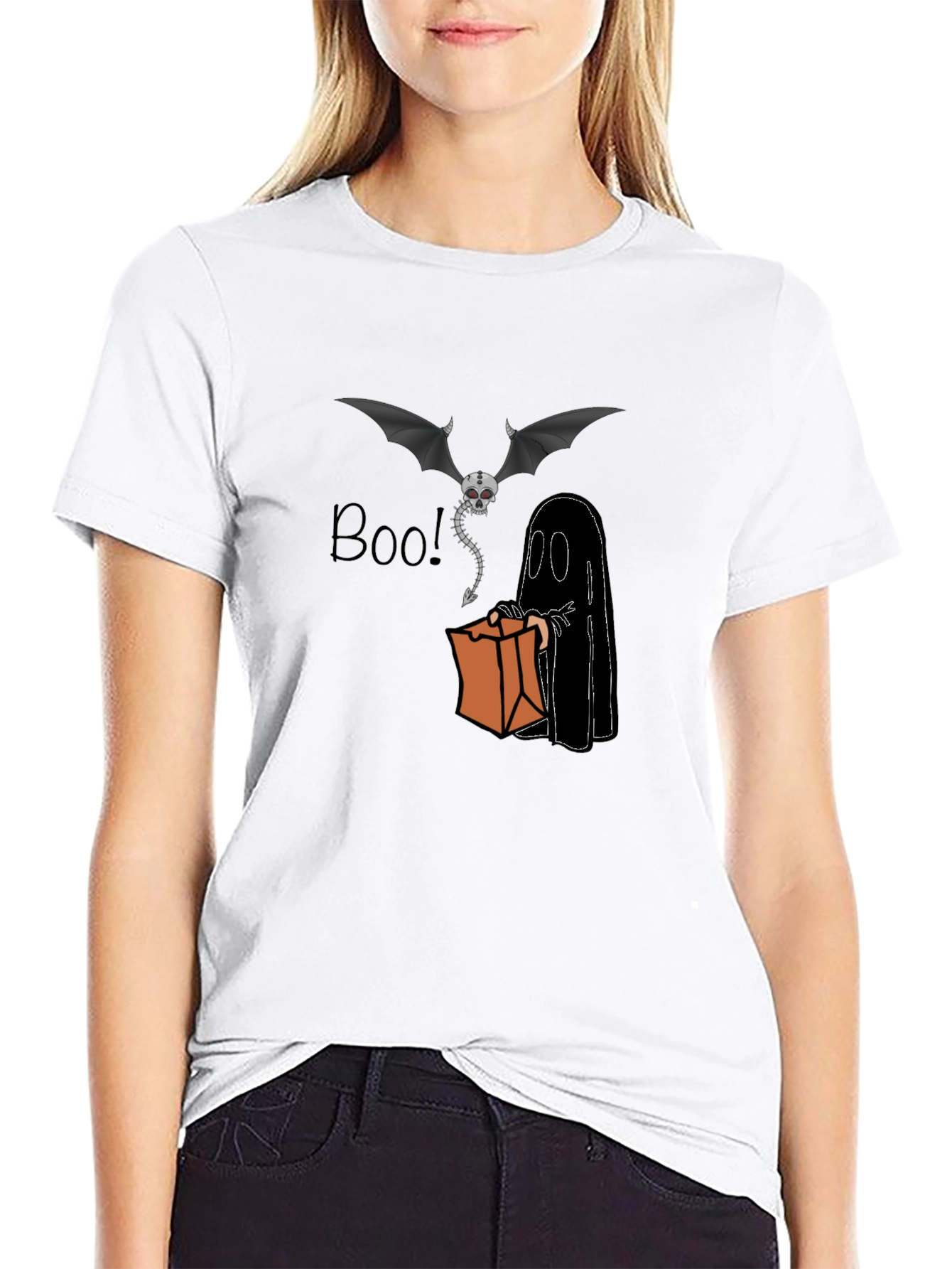 Boo Halloween Graphic Tee - Spooky Fun