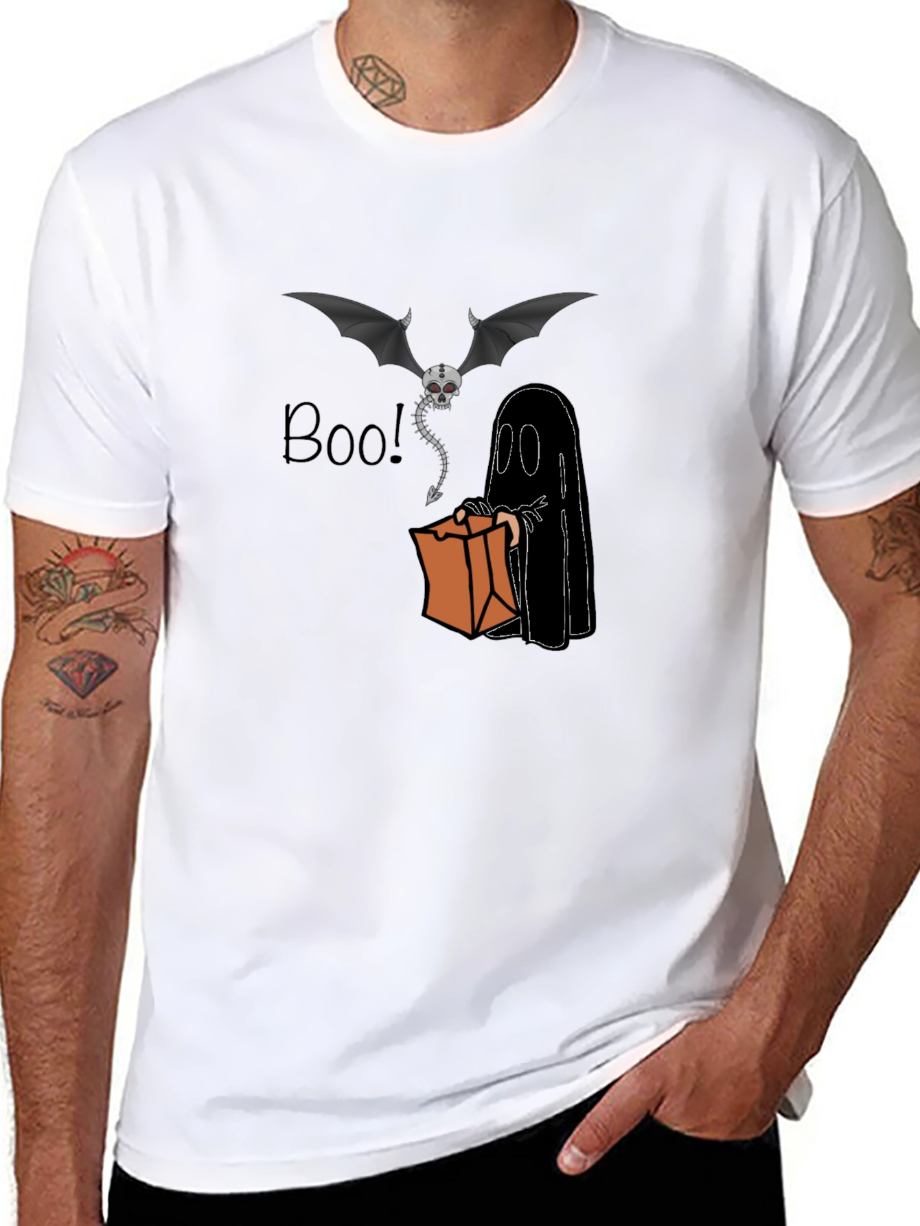 Boo Halloween Graphic Tee - Spooky Fun