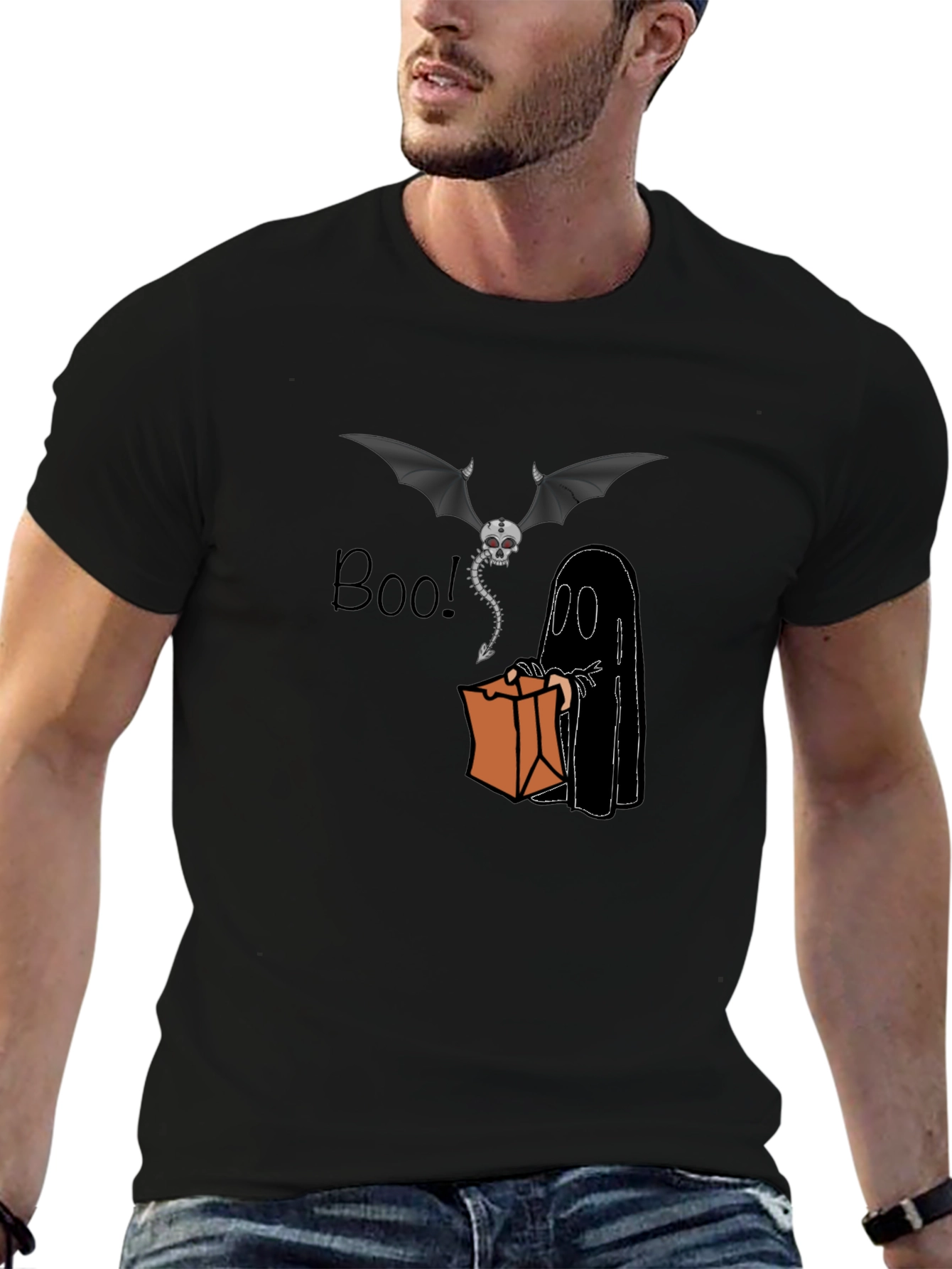 Boo Halloween Graphic Tee - Spooky Fun