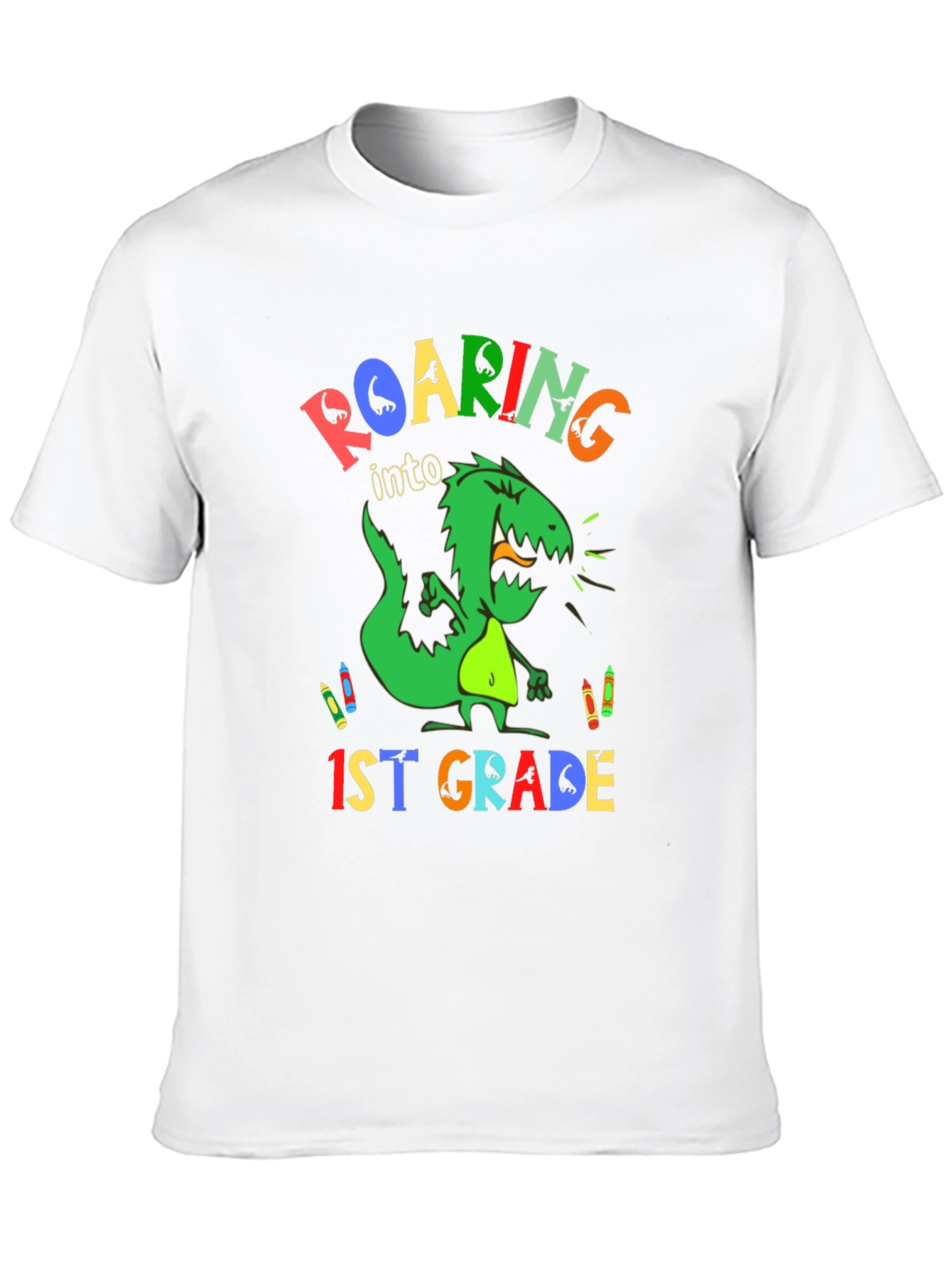 Roaring into 1st Grade Dinosaur T-Shirt