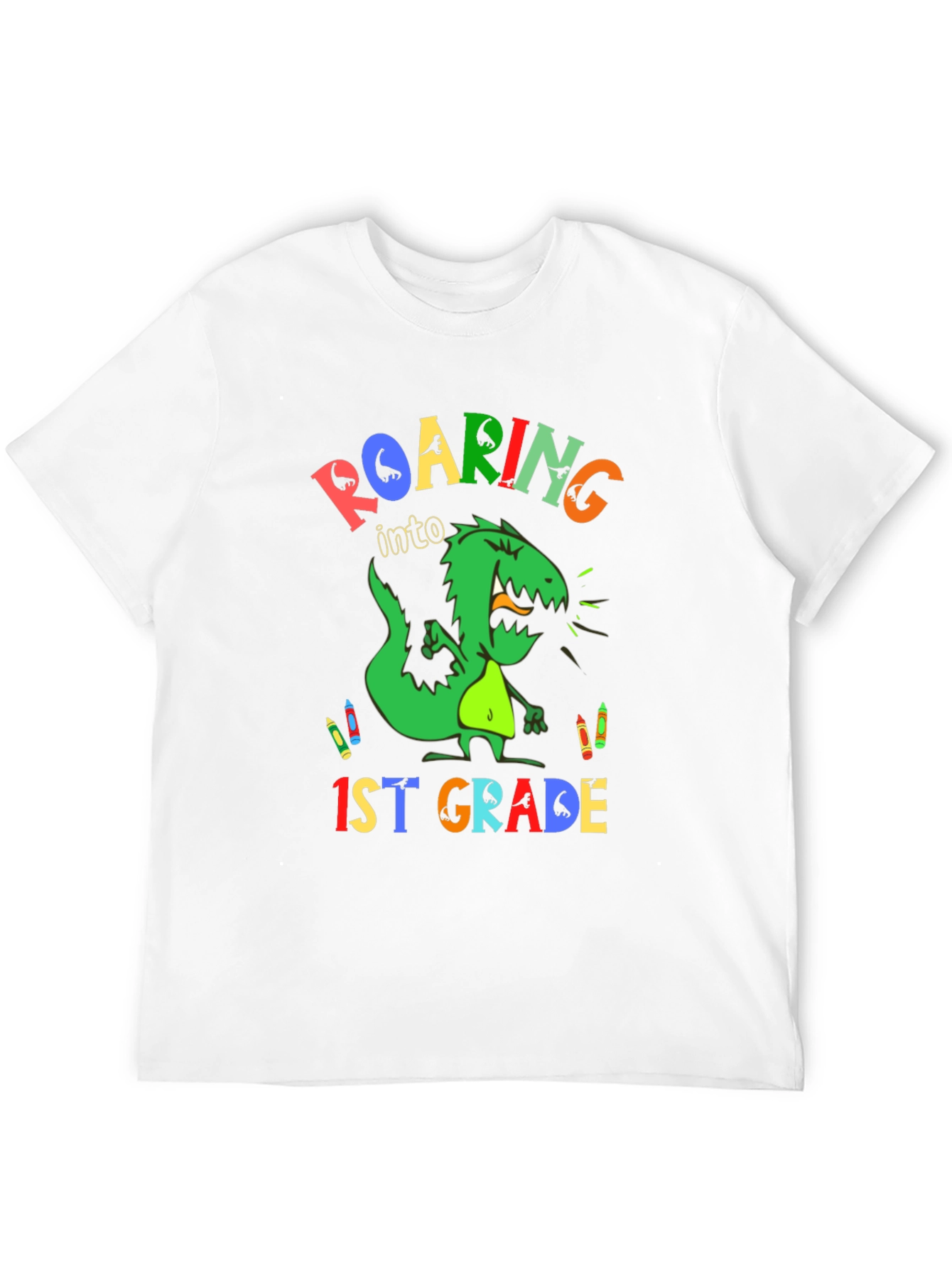 Roaring into 1st Grade Dinosaur T-Shirt