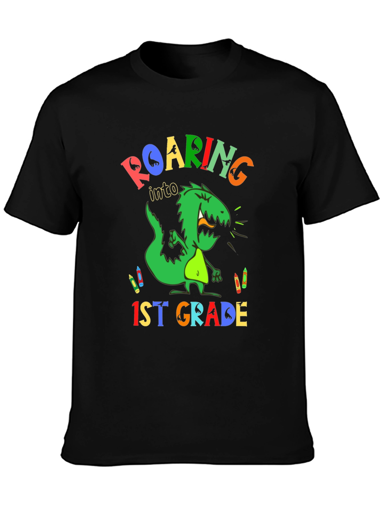 Roaring into 1st Grade Dinosaur T-Shirt