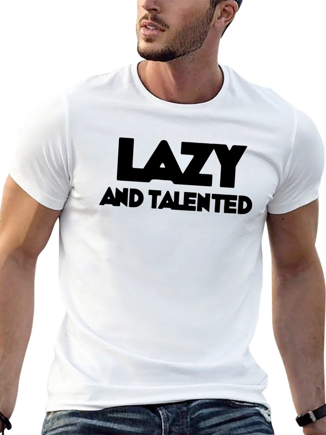 Lazy & Talented Black Crew Neck T-Shirt