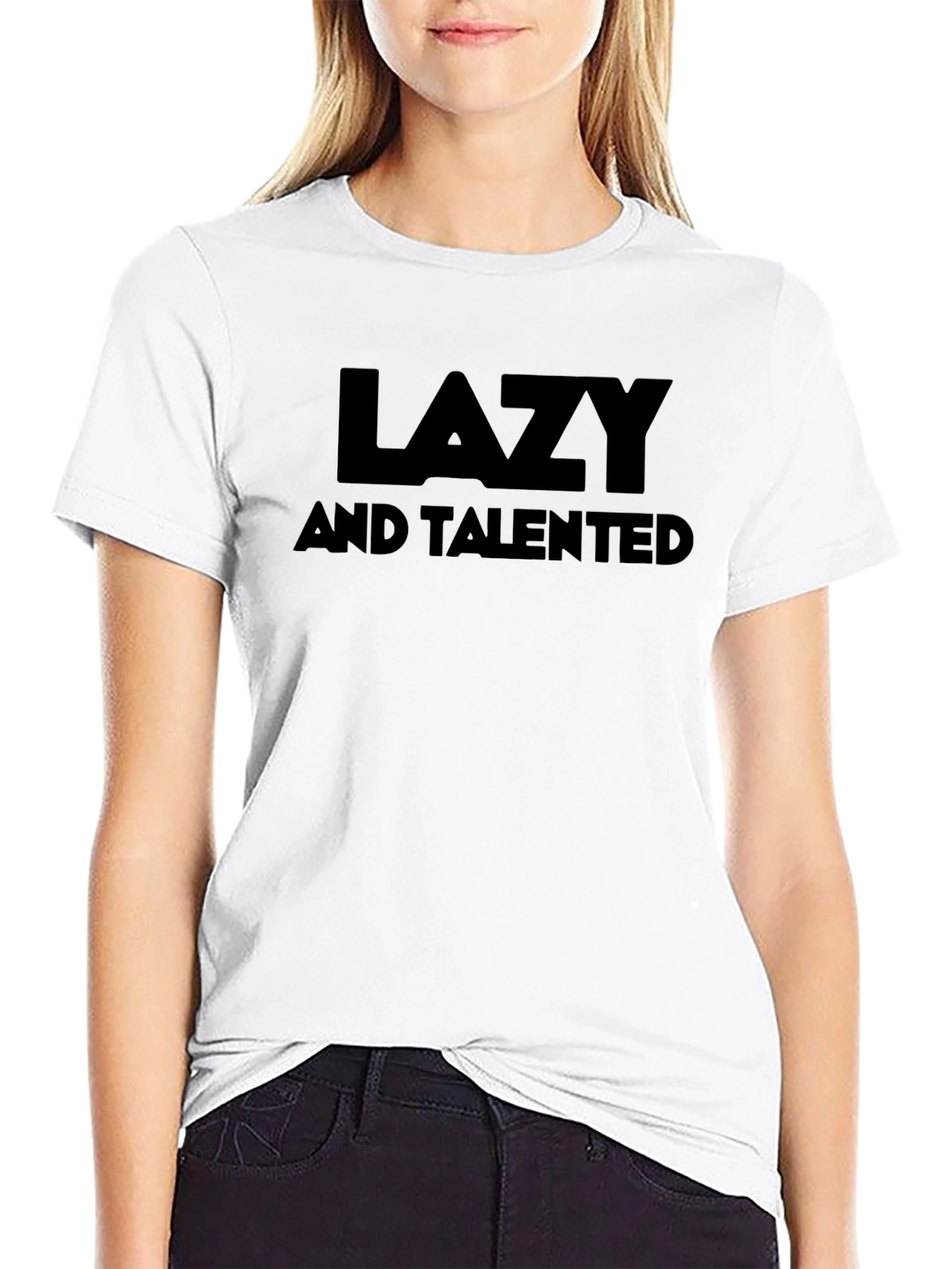 Lazy & Talented Black Crew Neck T-Shirt