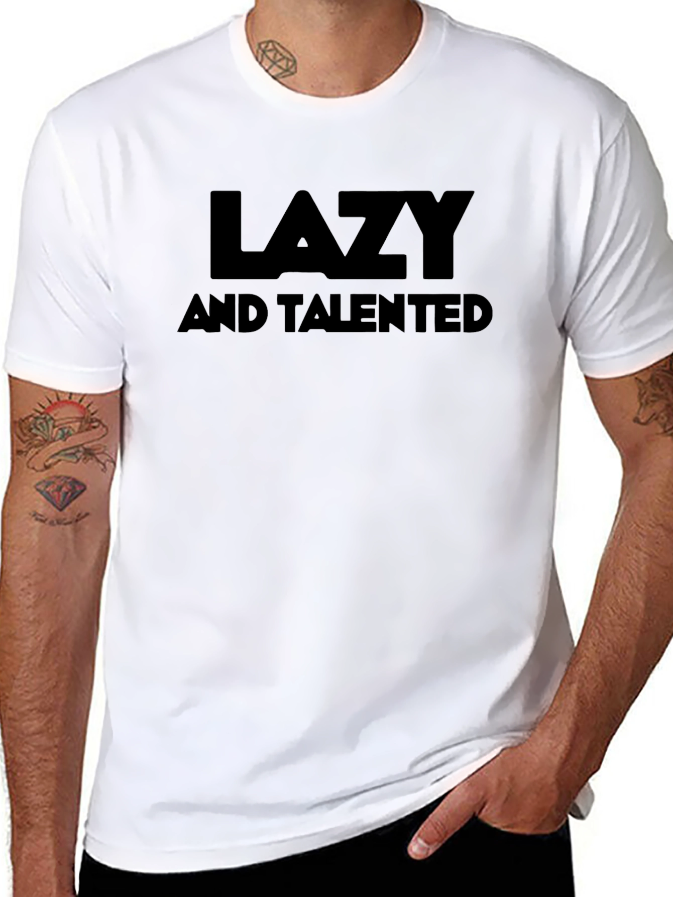 Lazy & Talented Black Crew Neck T-Shirt