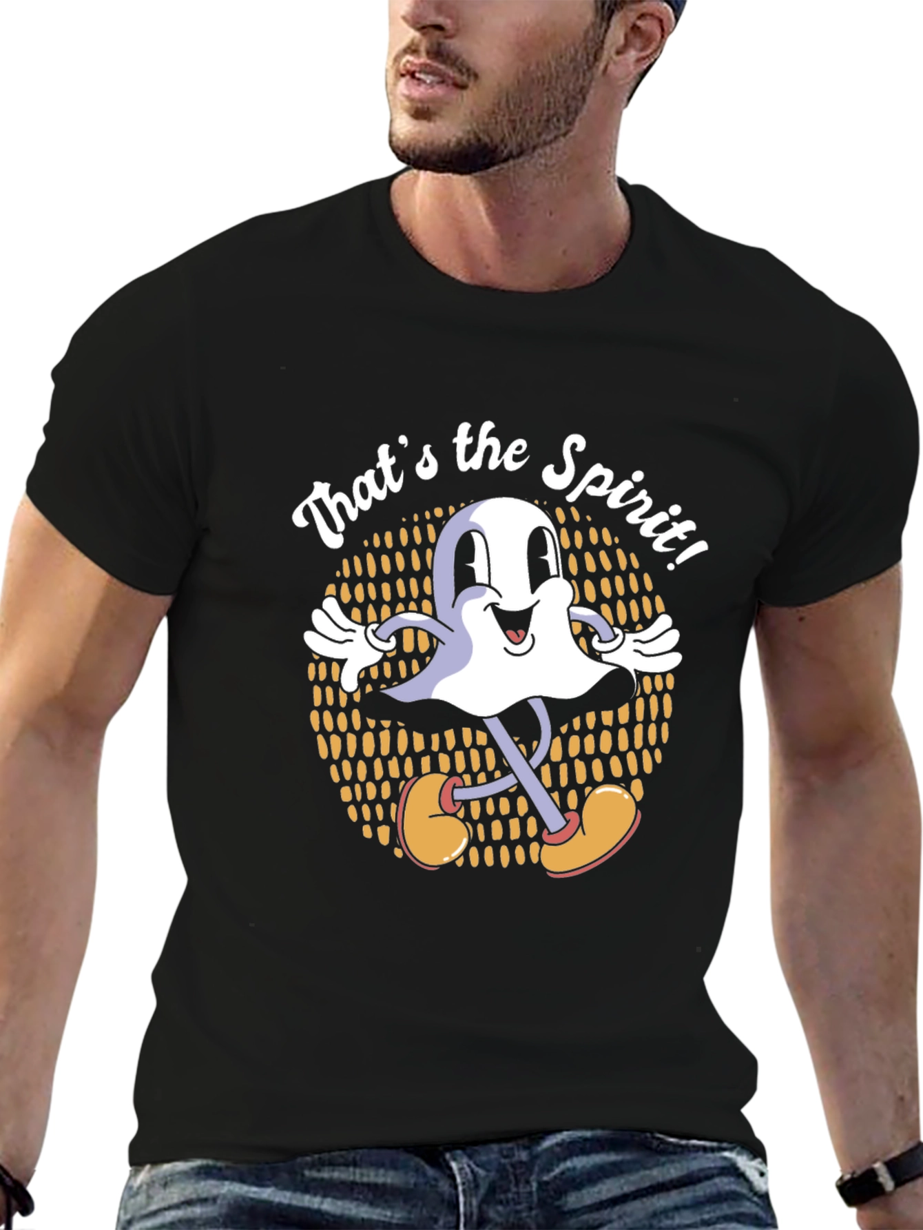 Thats the Spirit! Ghost Graphic Black T-Shirt