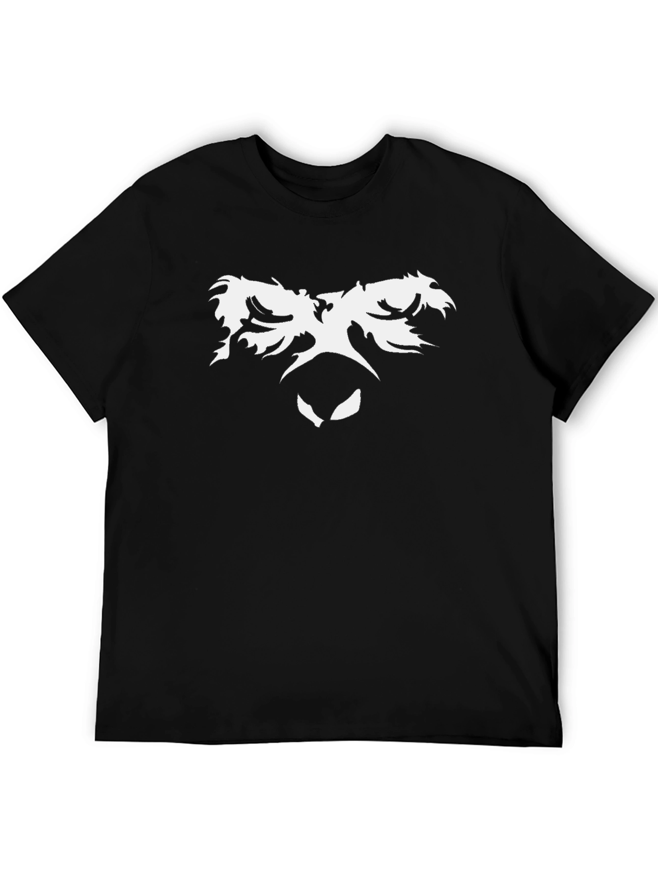 Gorilla Face Graphic Tee - Black Cotton T-Shirt