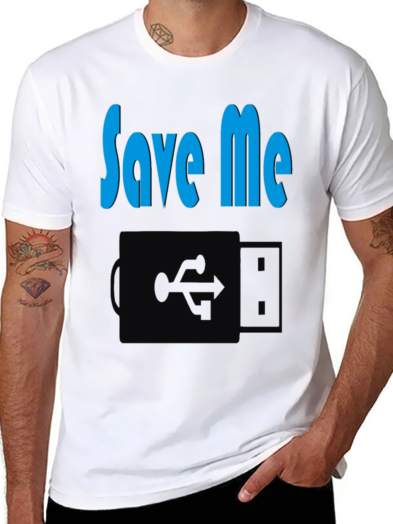 Save Me USB T-Shirt - Geek Tee