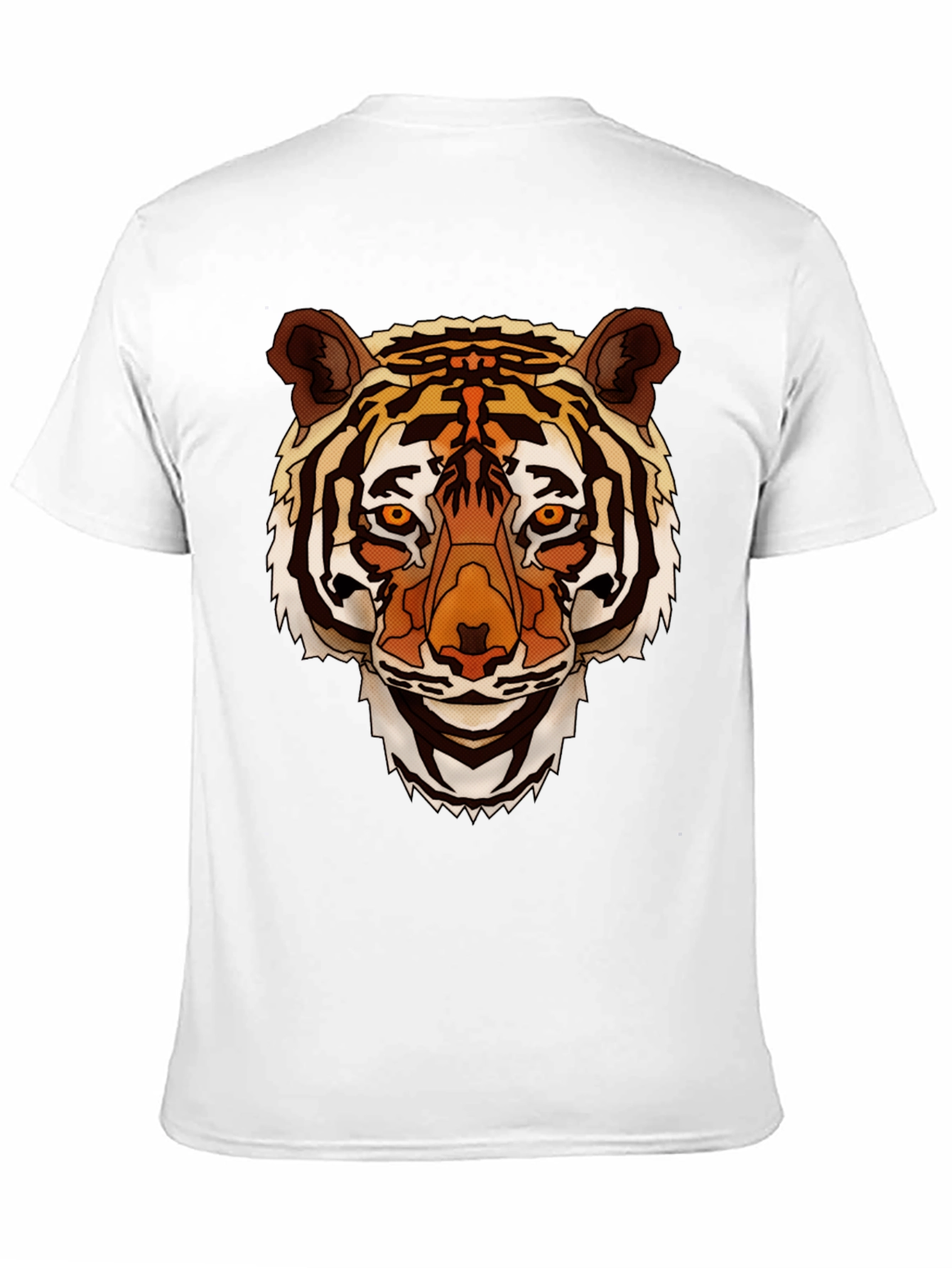 Tiger Graphic Print Mens Black T-Shirt