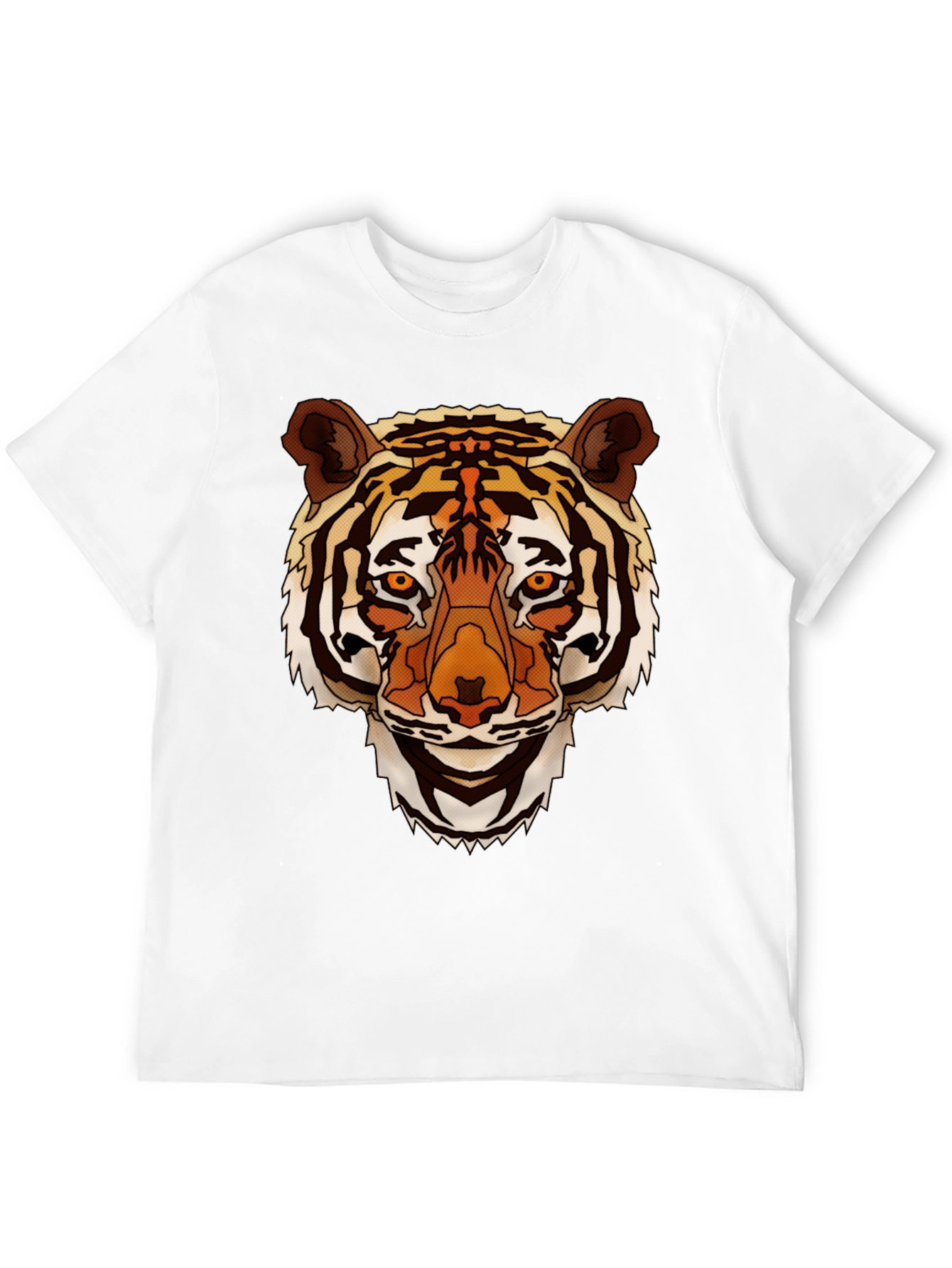 Tiger Graphic Print Mens Black T-Shirt