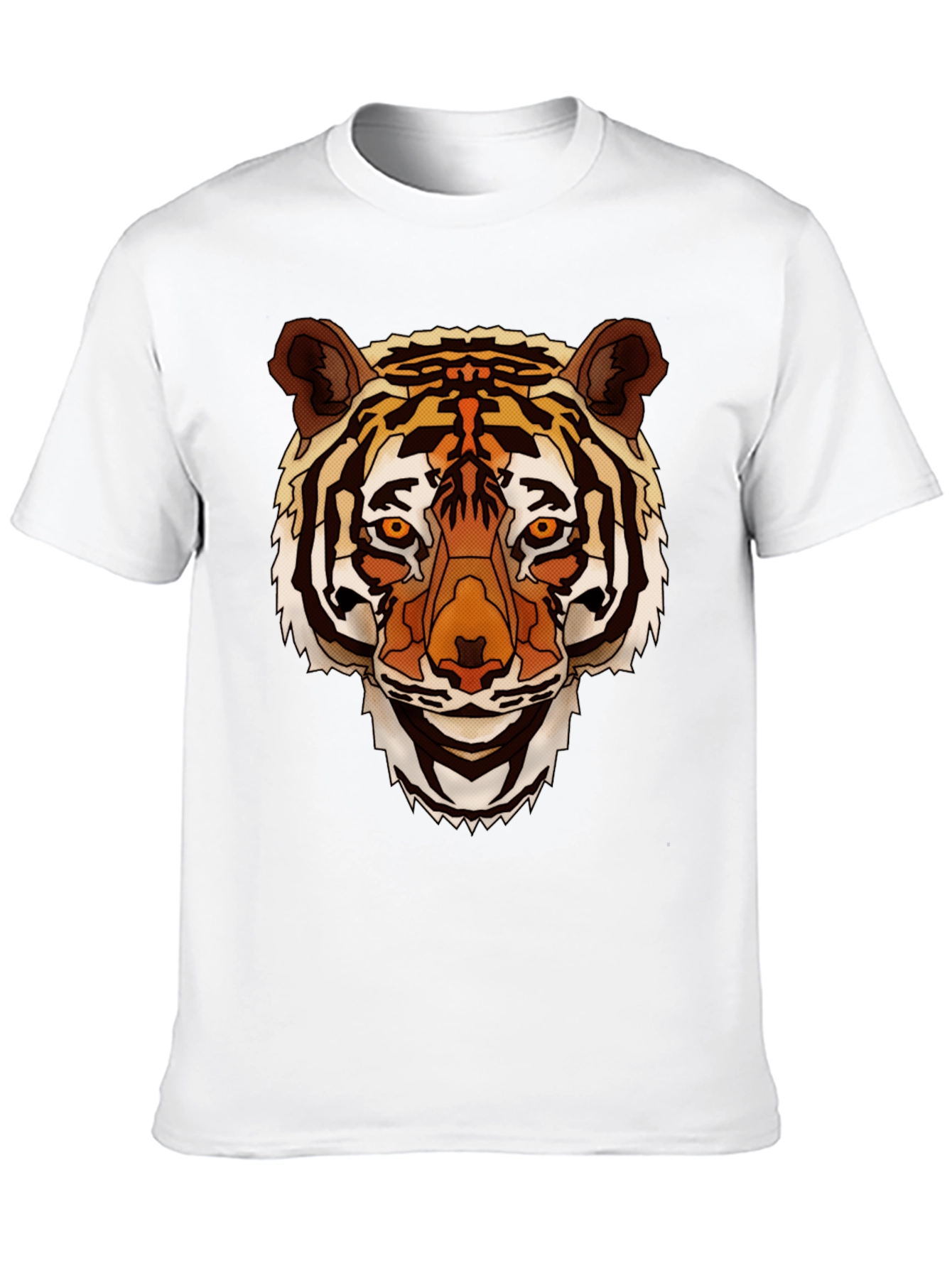 Tiger Graphic Print Mens Black T-Shirt
