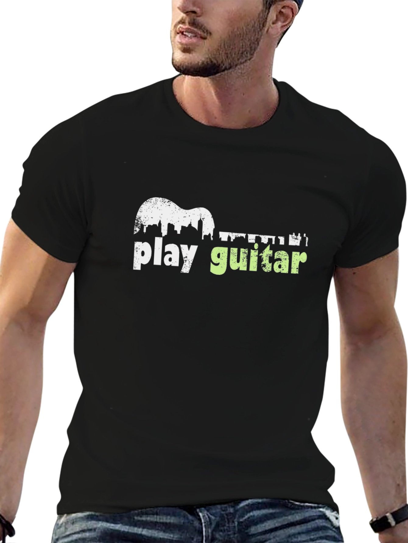 Play Guitar Graphic Tee - Music Lover T-Shirt
