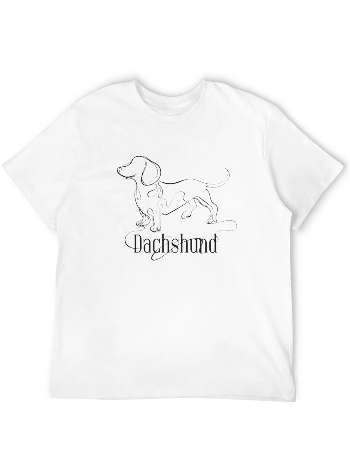 Dachshund Silhouette Black Tee