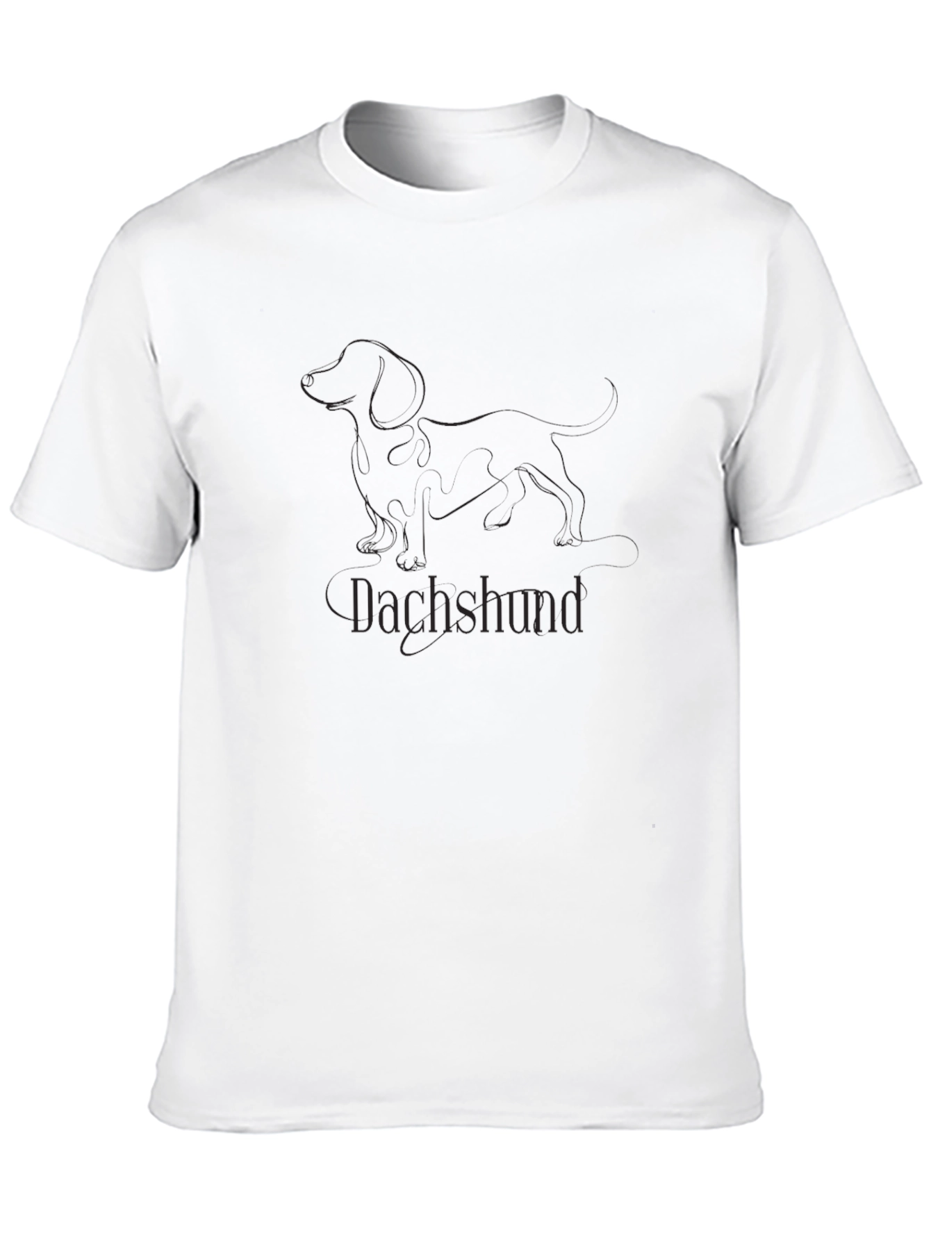 Dachshund Silhouette Black Tee