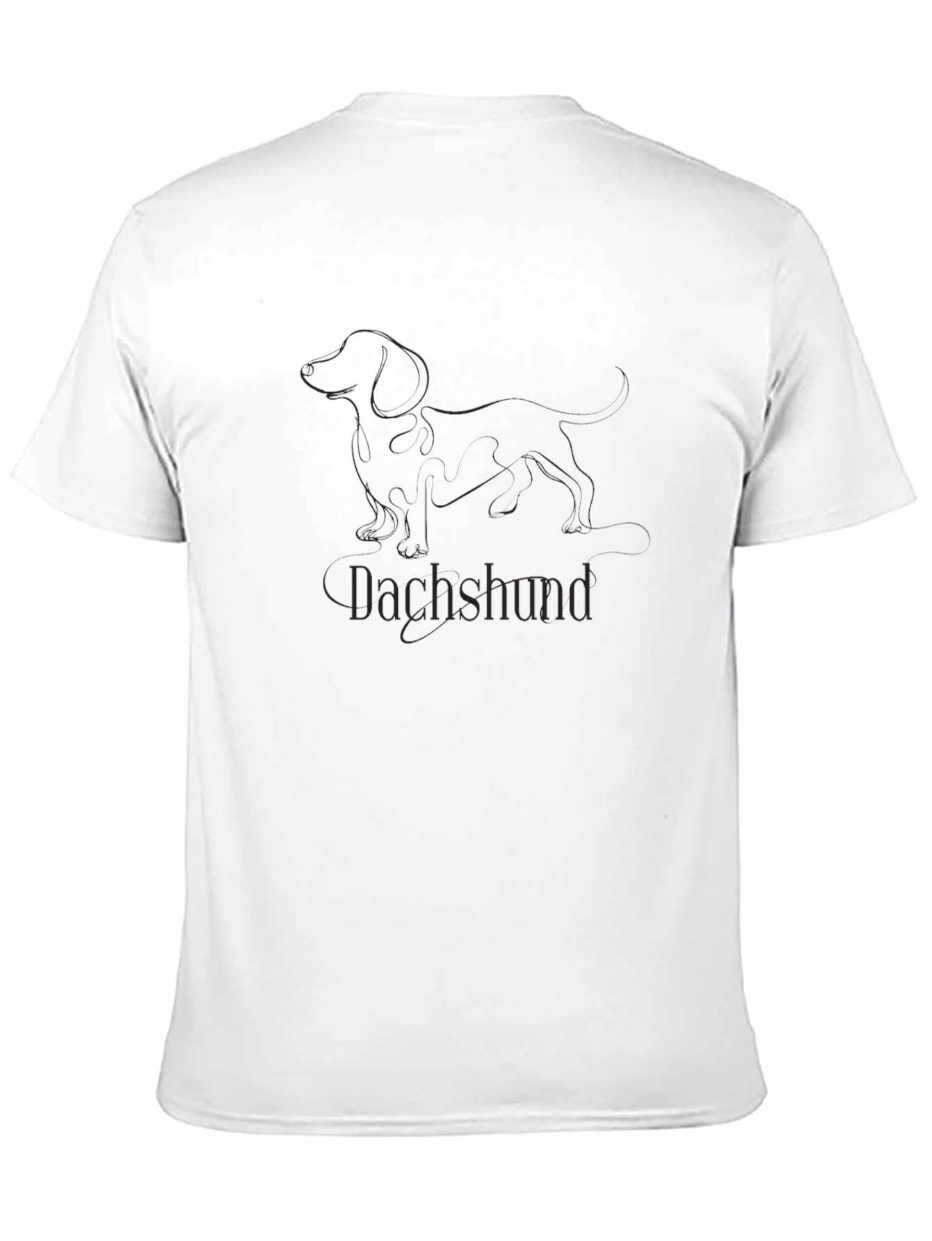 Dachshund Silhouette Black Tee