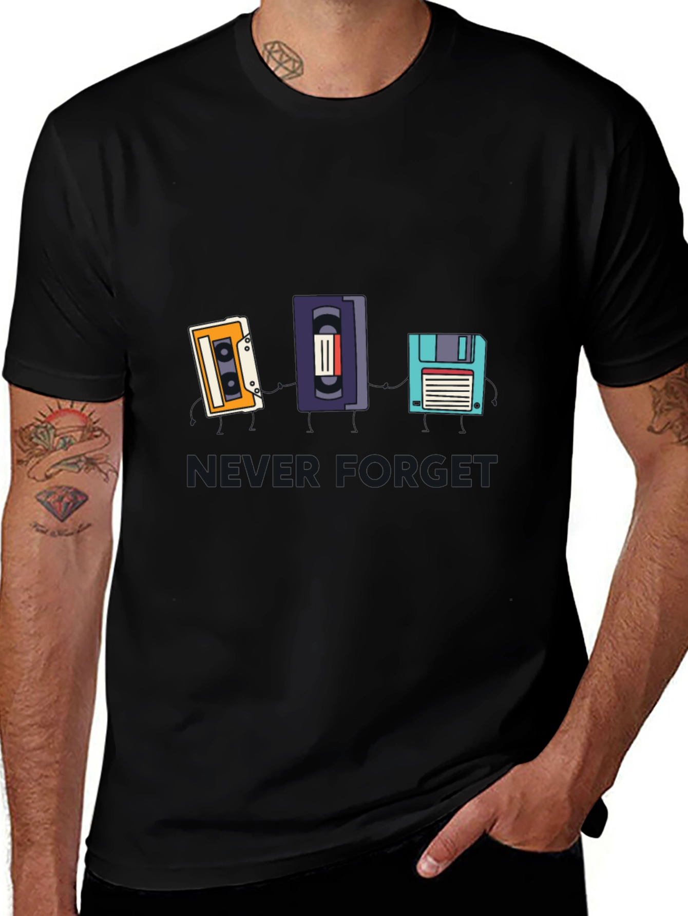 Retro Media T-Shirt - Never Forget