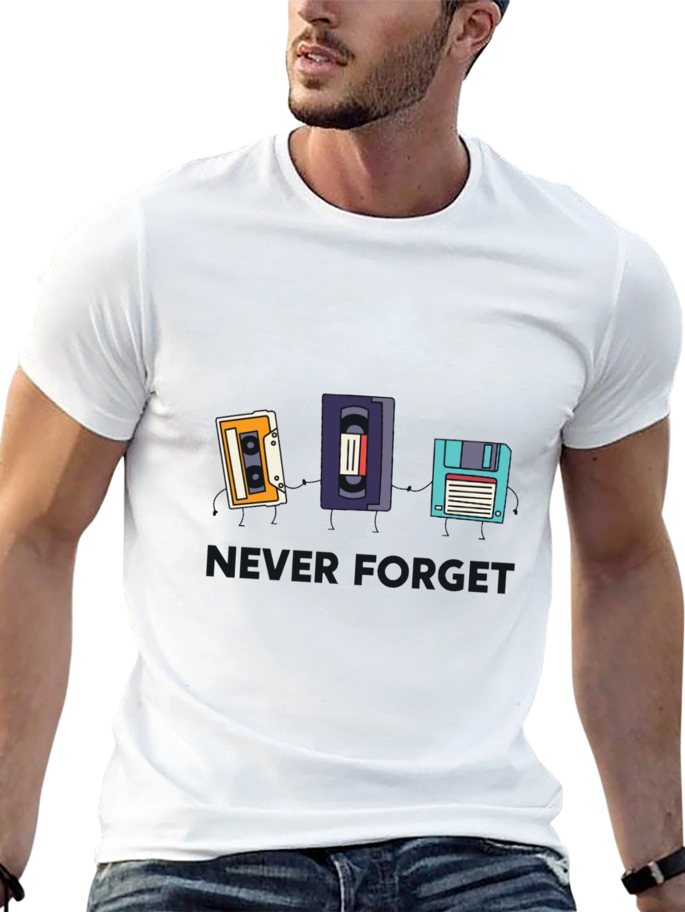 Retro Media T-Shirt - Never Forget