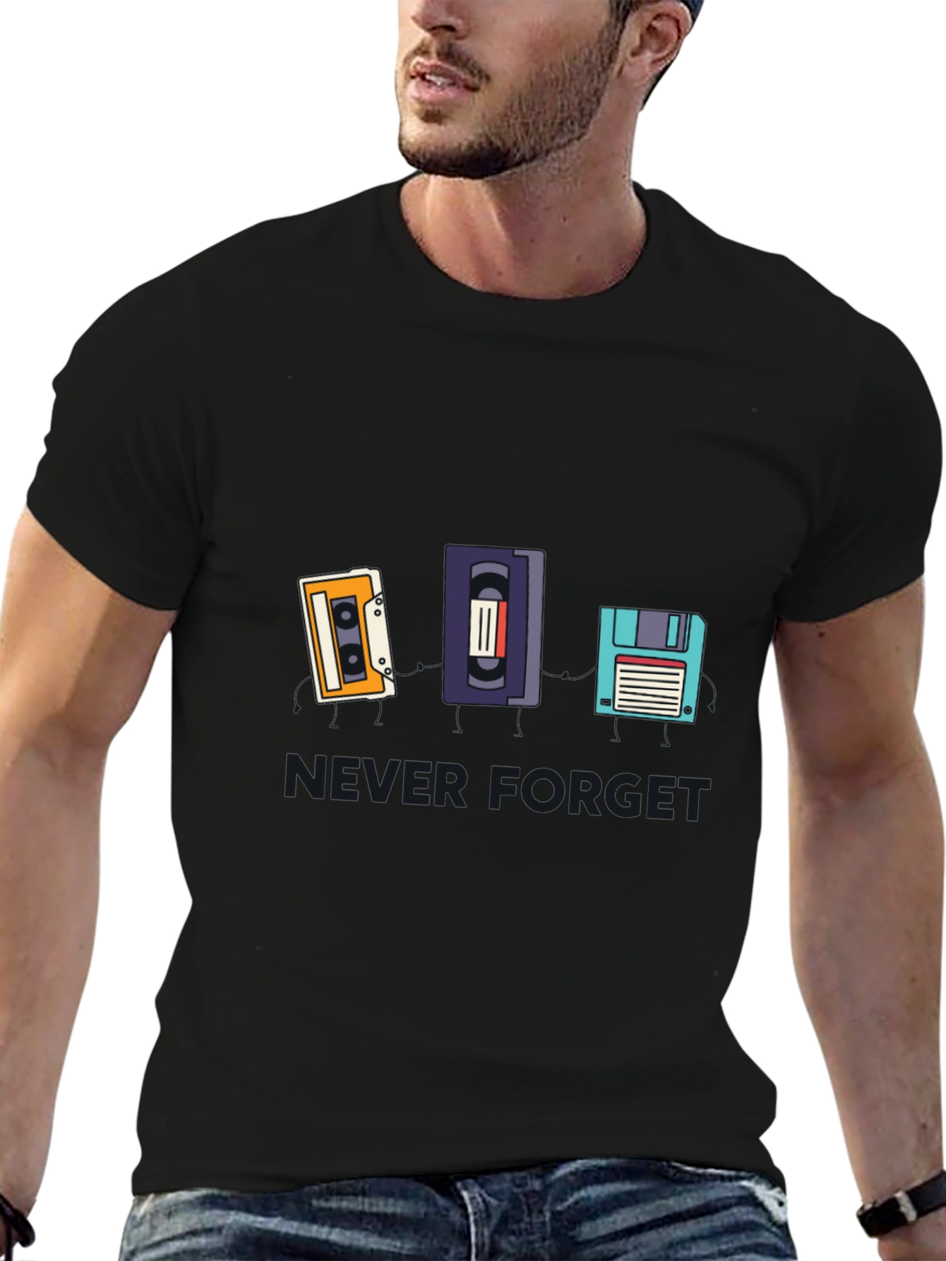Retro Media T-Shirt - Never Forget