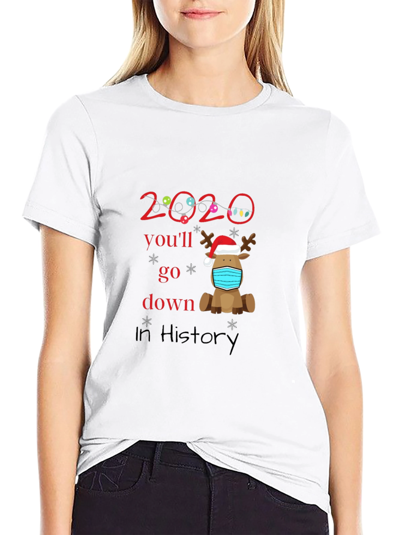 2020 History Reindeer Mask Tee