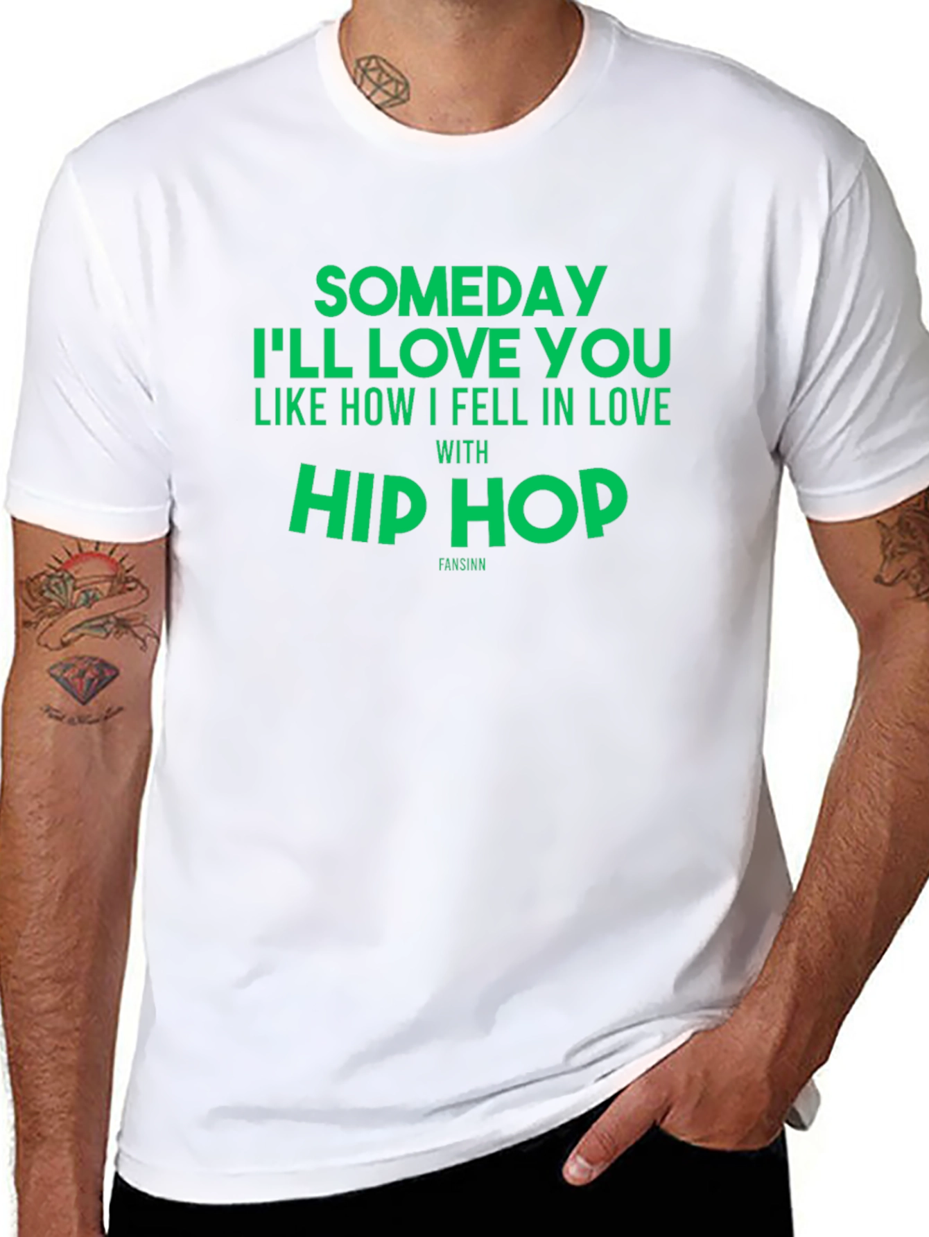 Hip Hop Love Black Graphic Tee