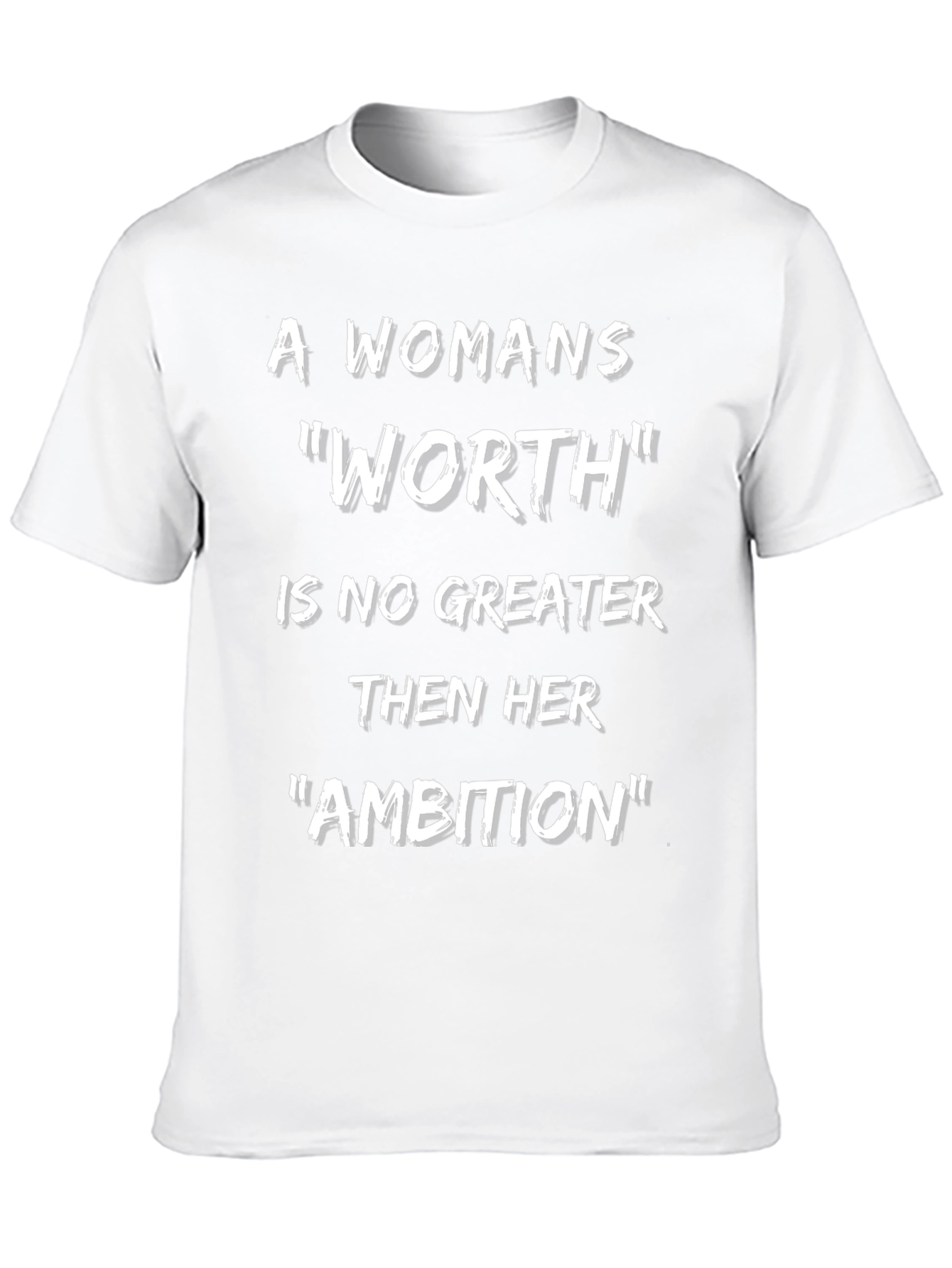 Womans Worth Ambition Black Graphic T-Shirt