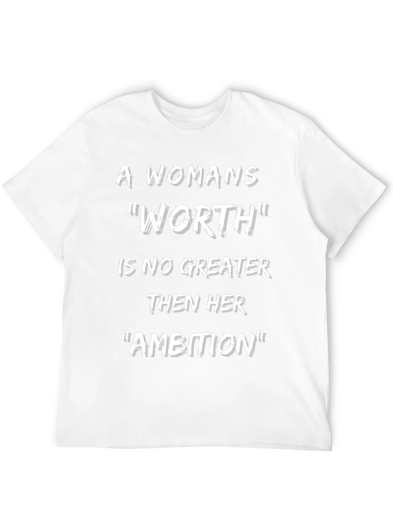Womans Worth Ambition Black Graphic T-Shirt