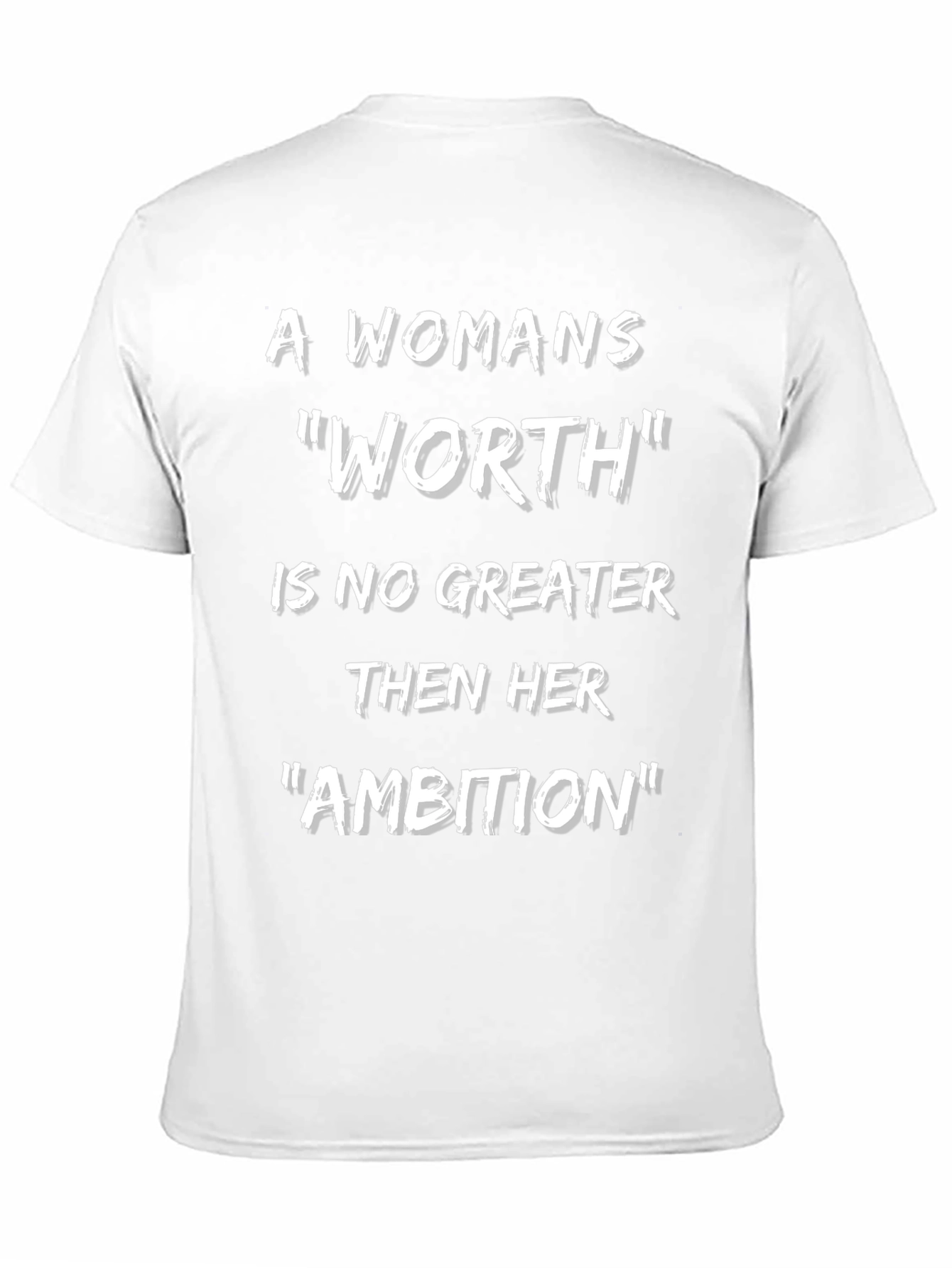 Womans Worth Ambition Black Graphic T-Shirt