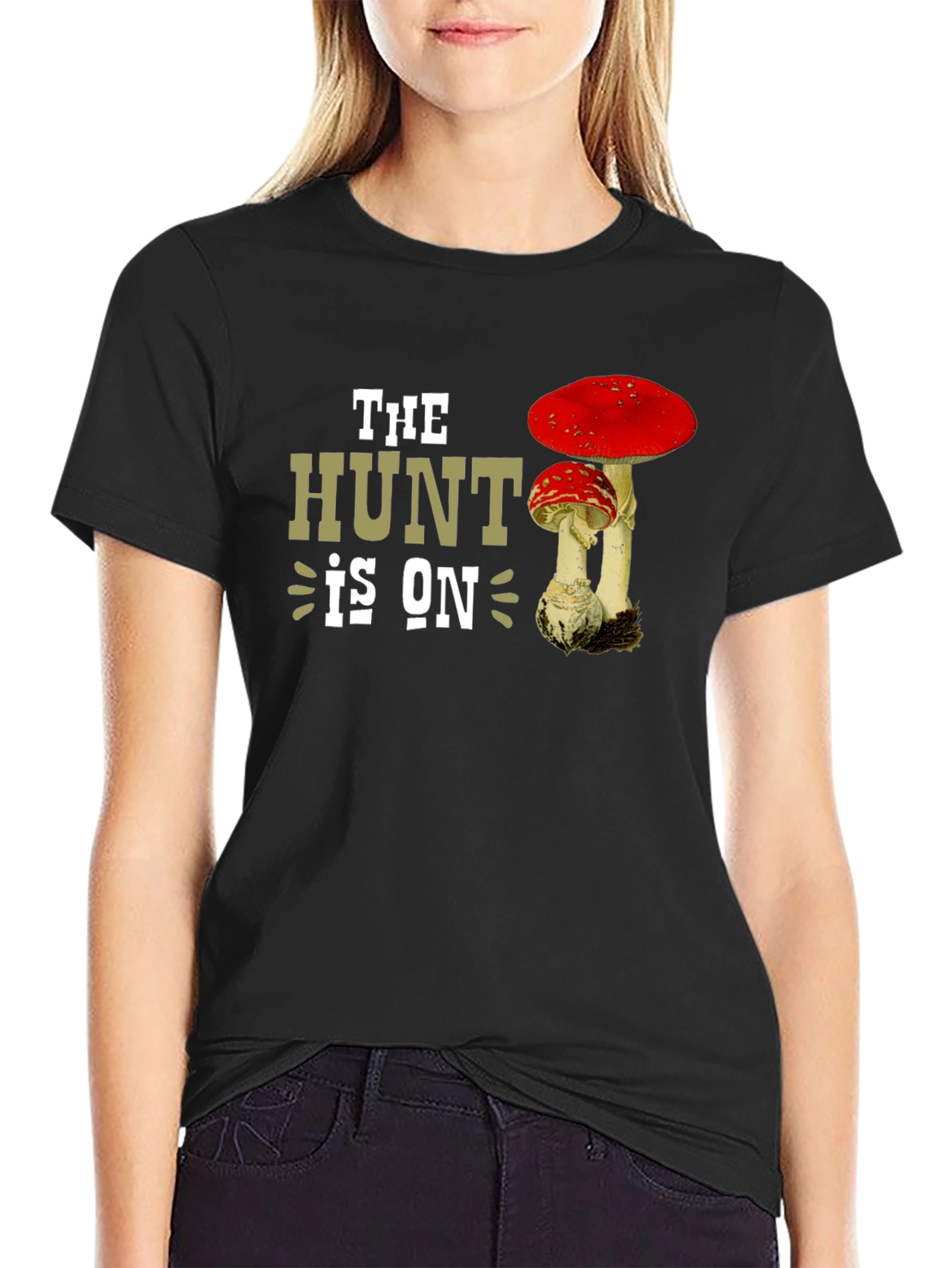 The Hunt is On Mushroom T-Shirt