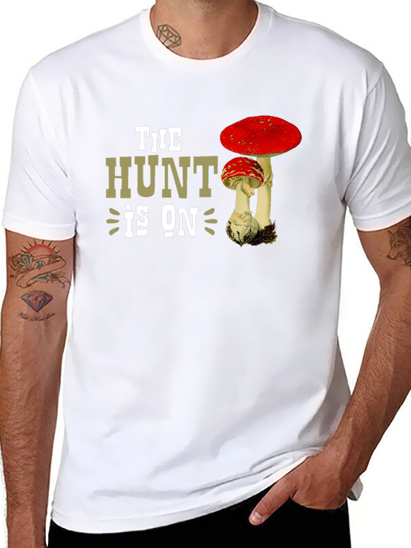 The Hunt is On Mushroom T-Shirt