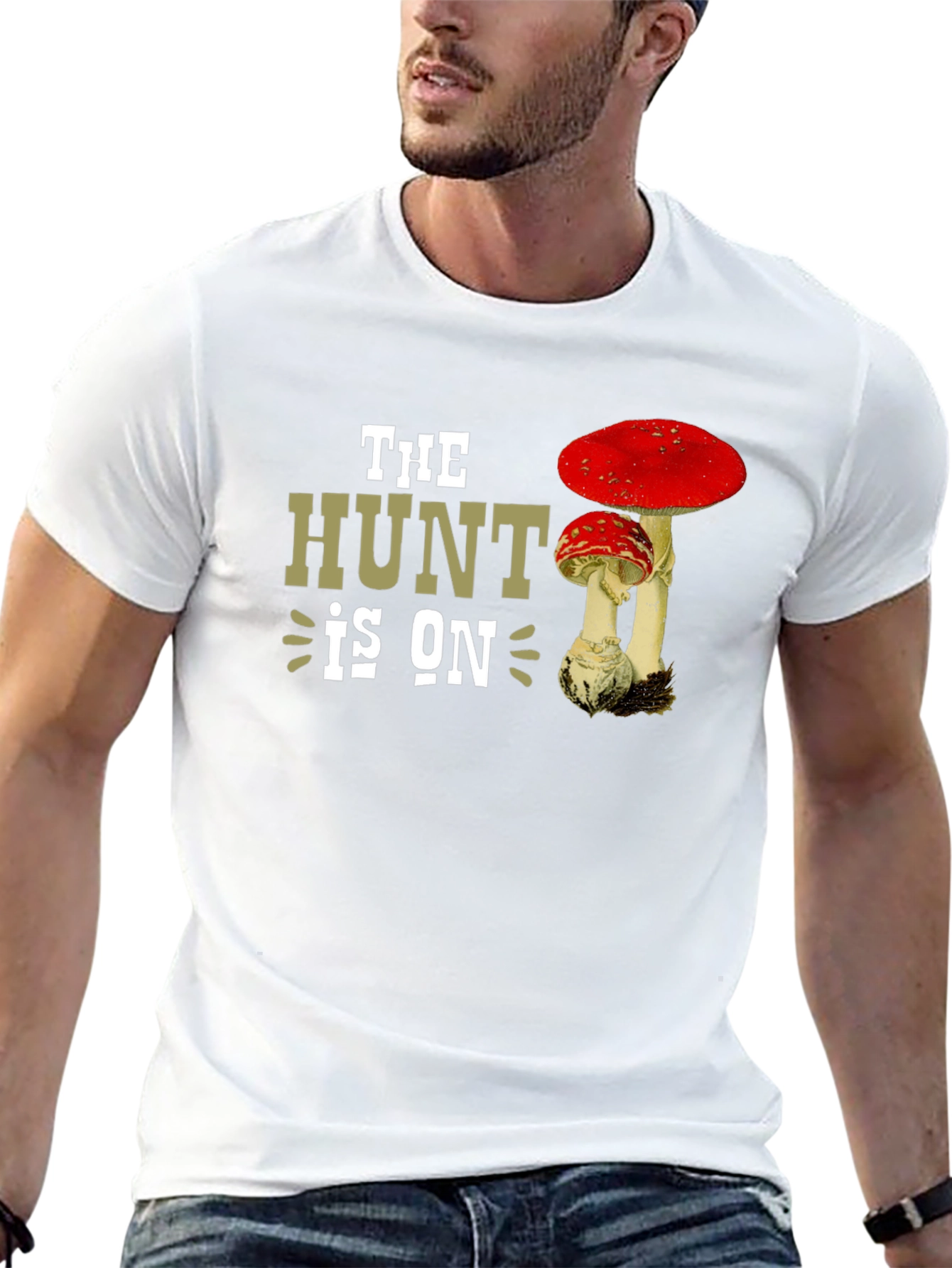 The Hunt is On Mushroom T-Shirt
