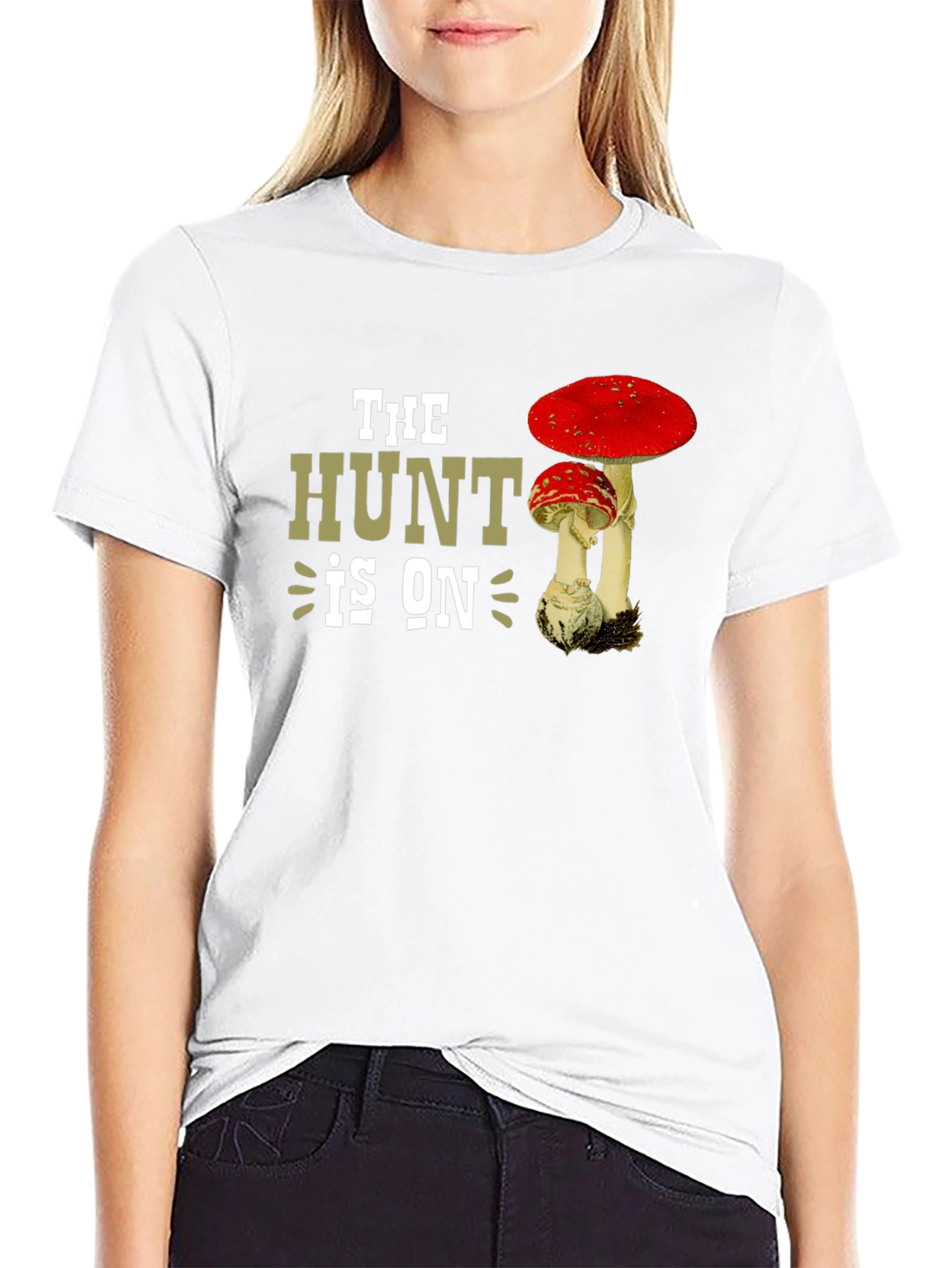 The Hunt is On Mushroom T-Shirt