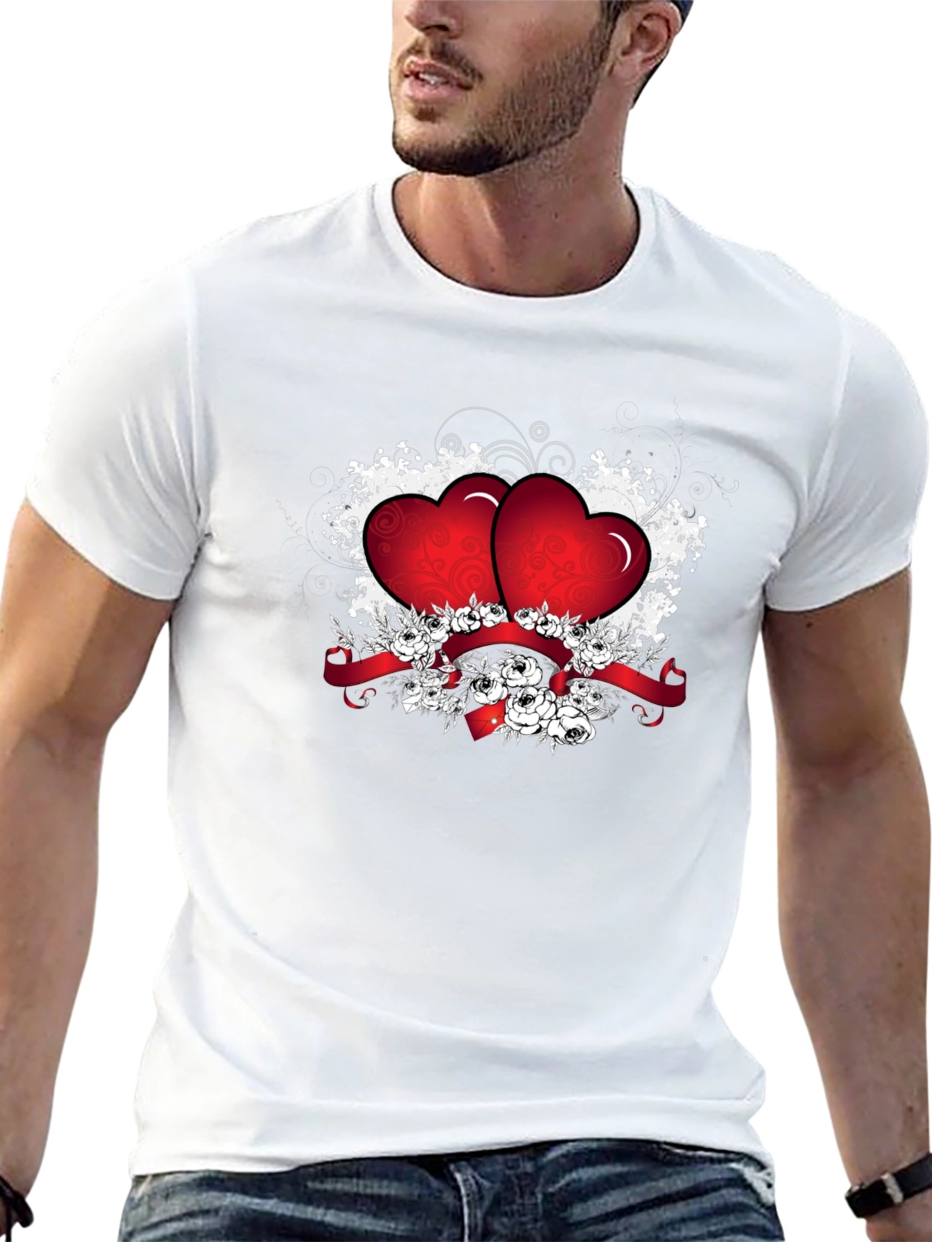 Heart and Floral Graphic Tee