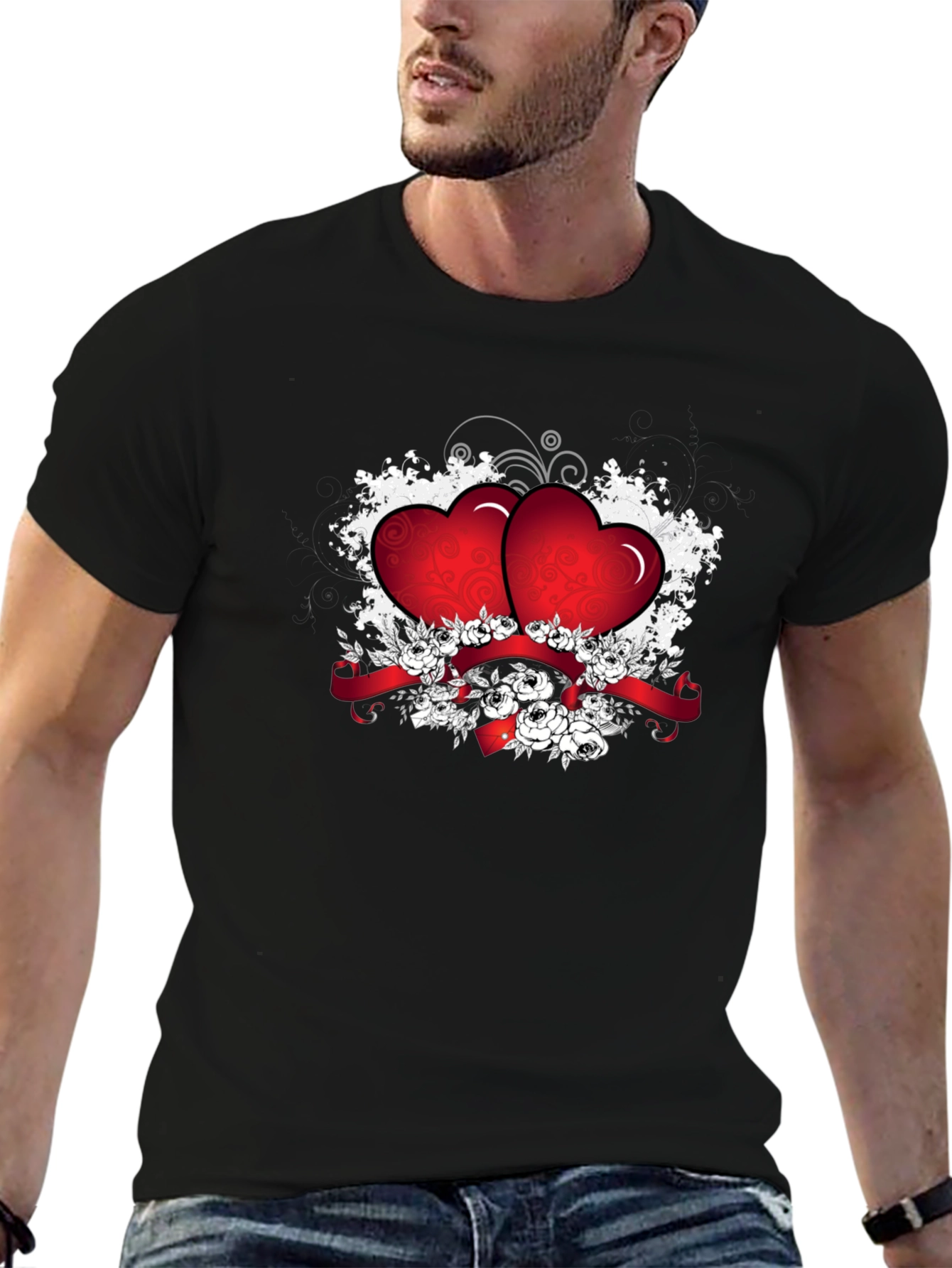 Heart and Floral Graphic Tee