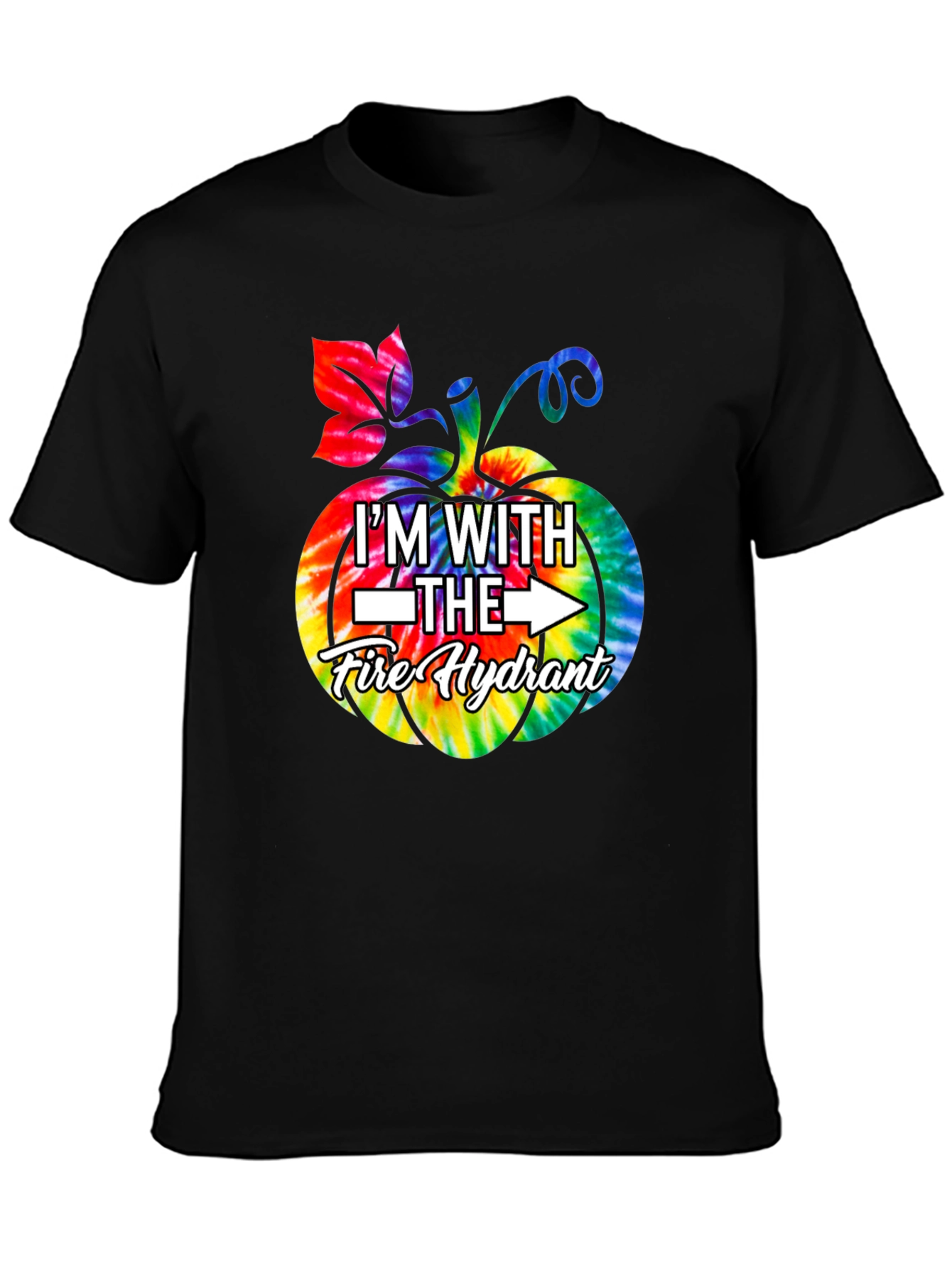 Im With The Fire Hydrant Tie-Dye Pumpkin T-Shirt