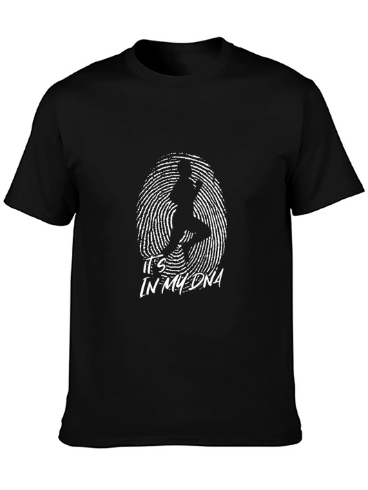 DNA Runner Graphic Tee - Black Cotton Blend T-Shirt
