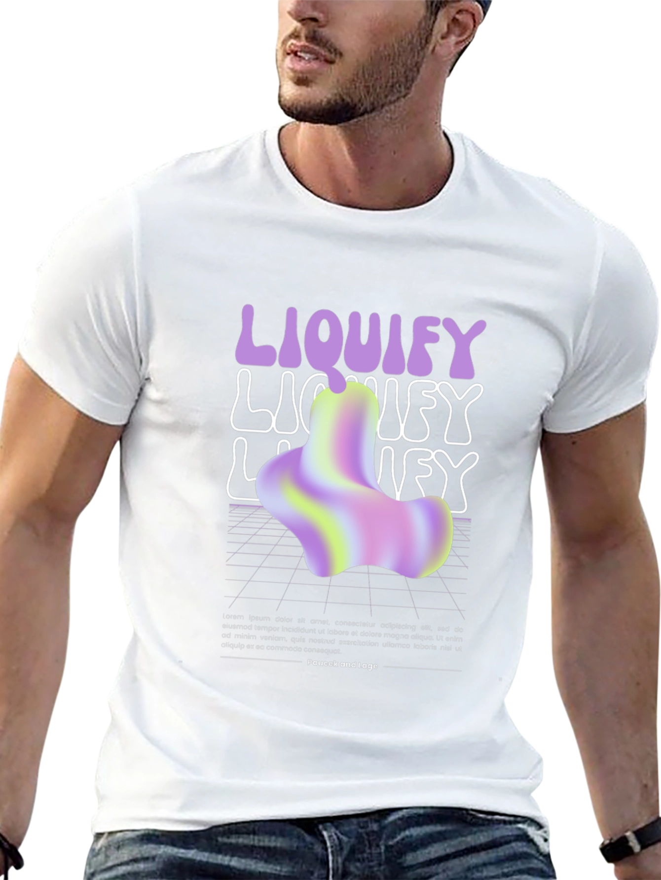 Liquify Graphic T-Shirt - Trendy Abstract Design