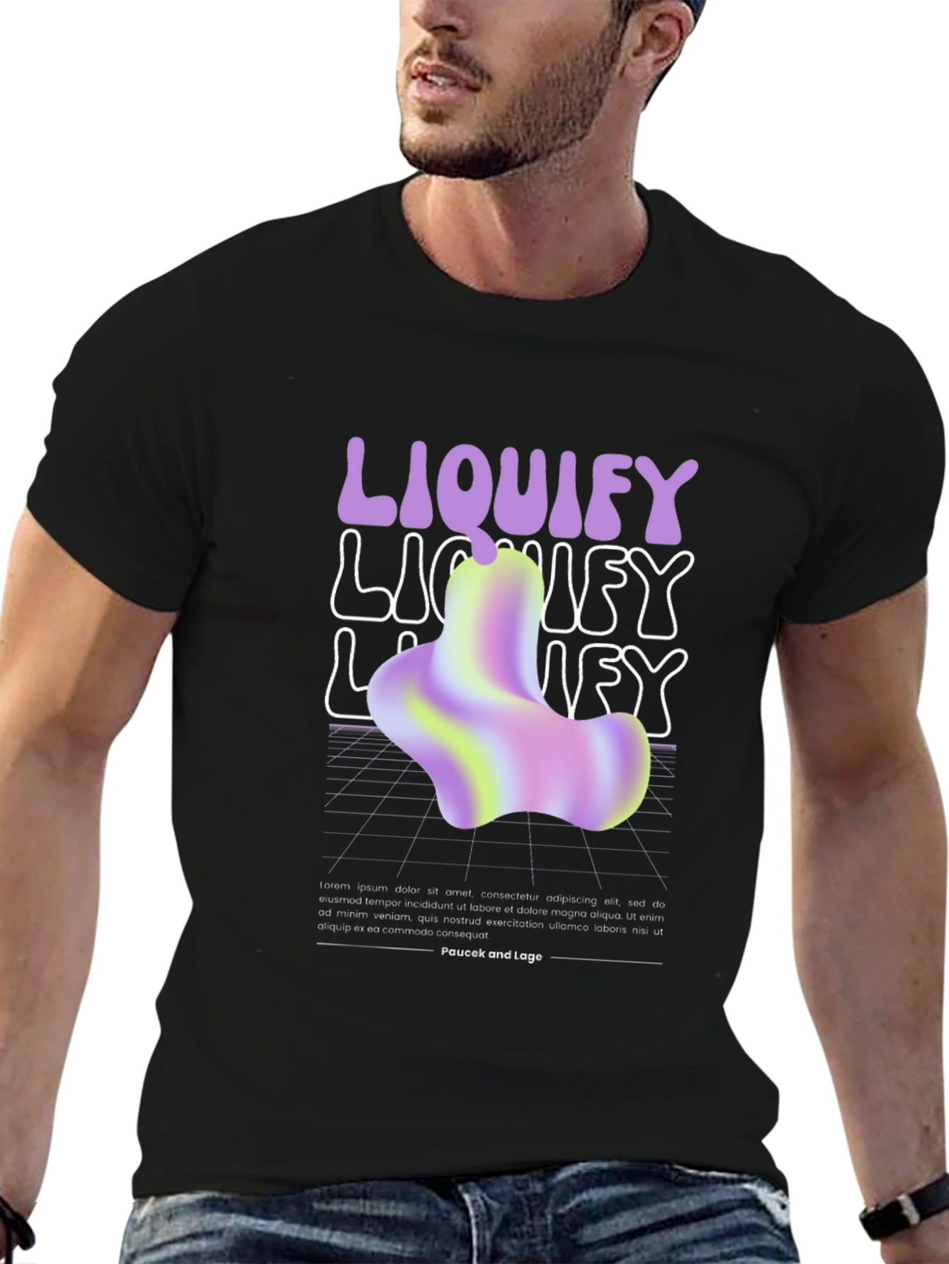 Liquify Graphic T-Shirt - Trendy Abstract Design