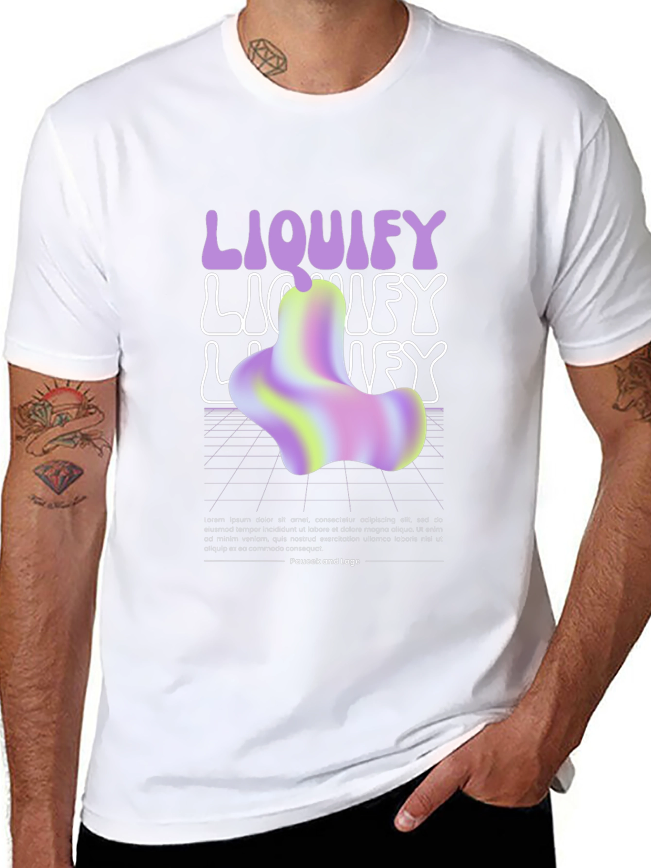Liquify Graphic T-Shirt - Trendy Abstract Design