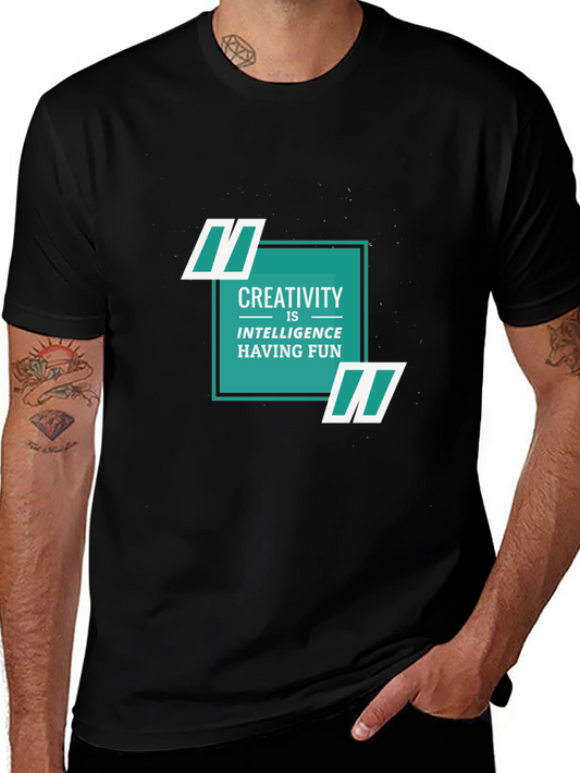 Creative Intelligence Tee - Soft Black Cotton Shirt
