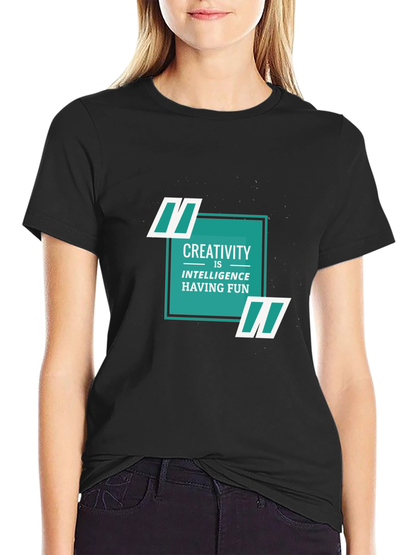 Creative Intelligence Tee - Soft Black Cotton Shirt