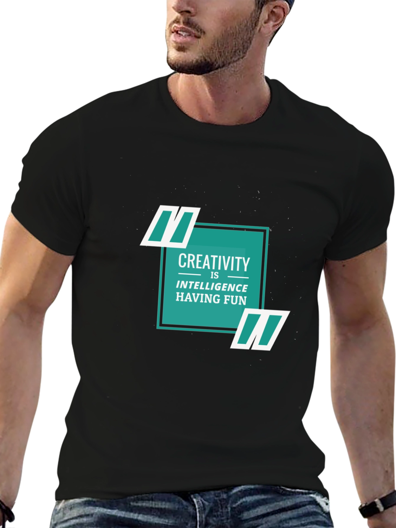 Creative Intelligence Tee - Soft Black Cotton Shirt
