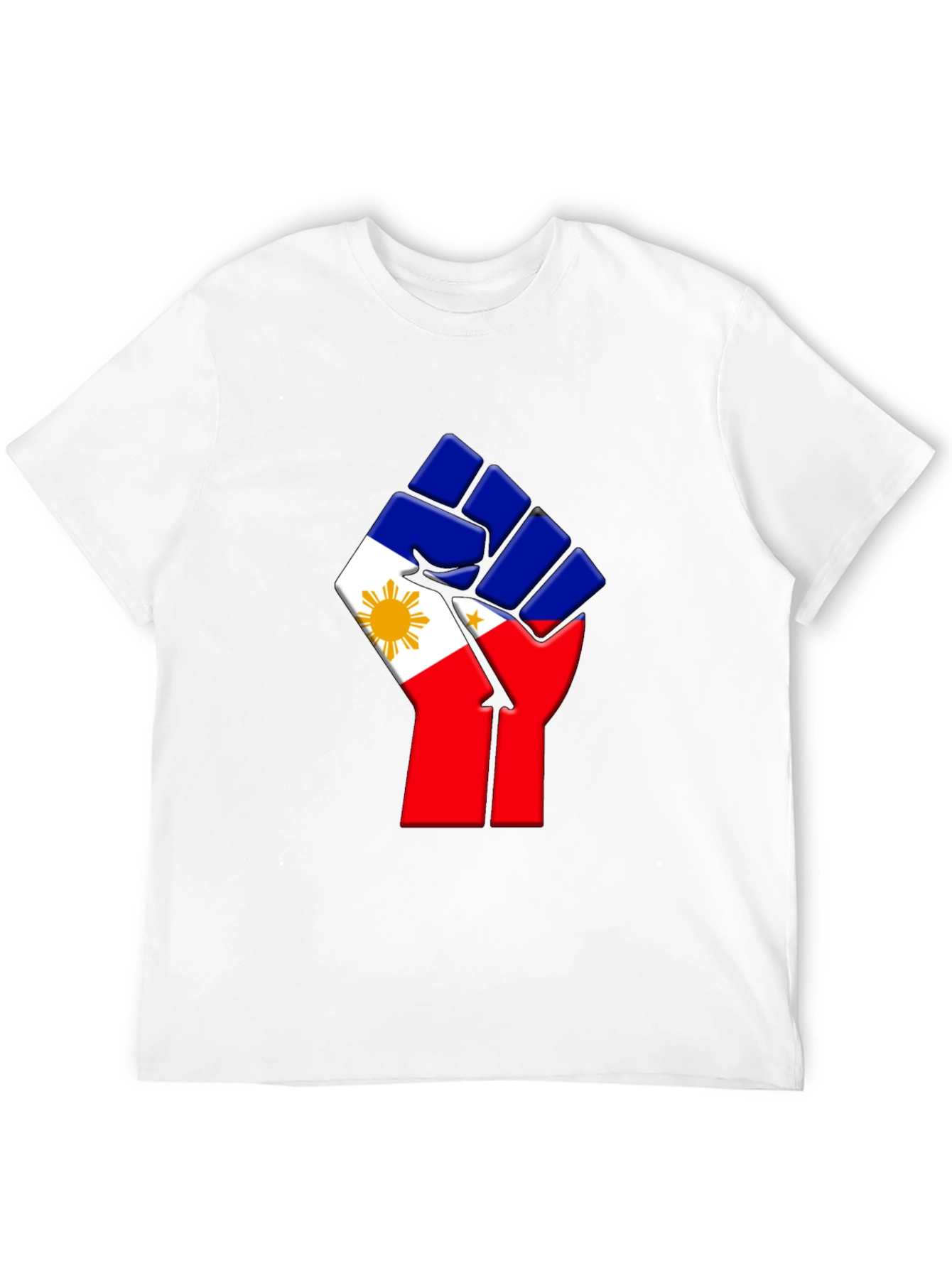 Philippine Flag Fist T-Shirt - Black