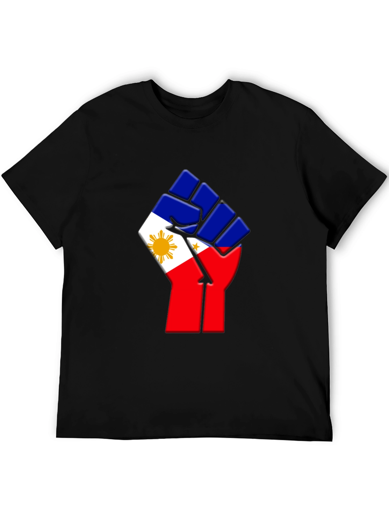 Philippine Flag Fist T-Shirt - Black