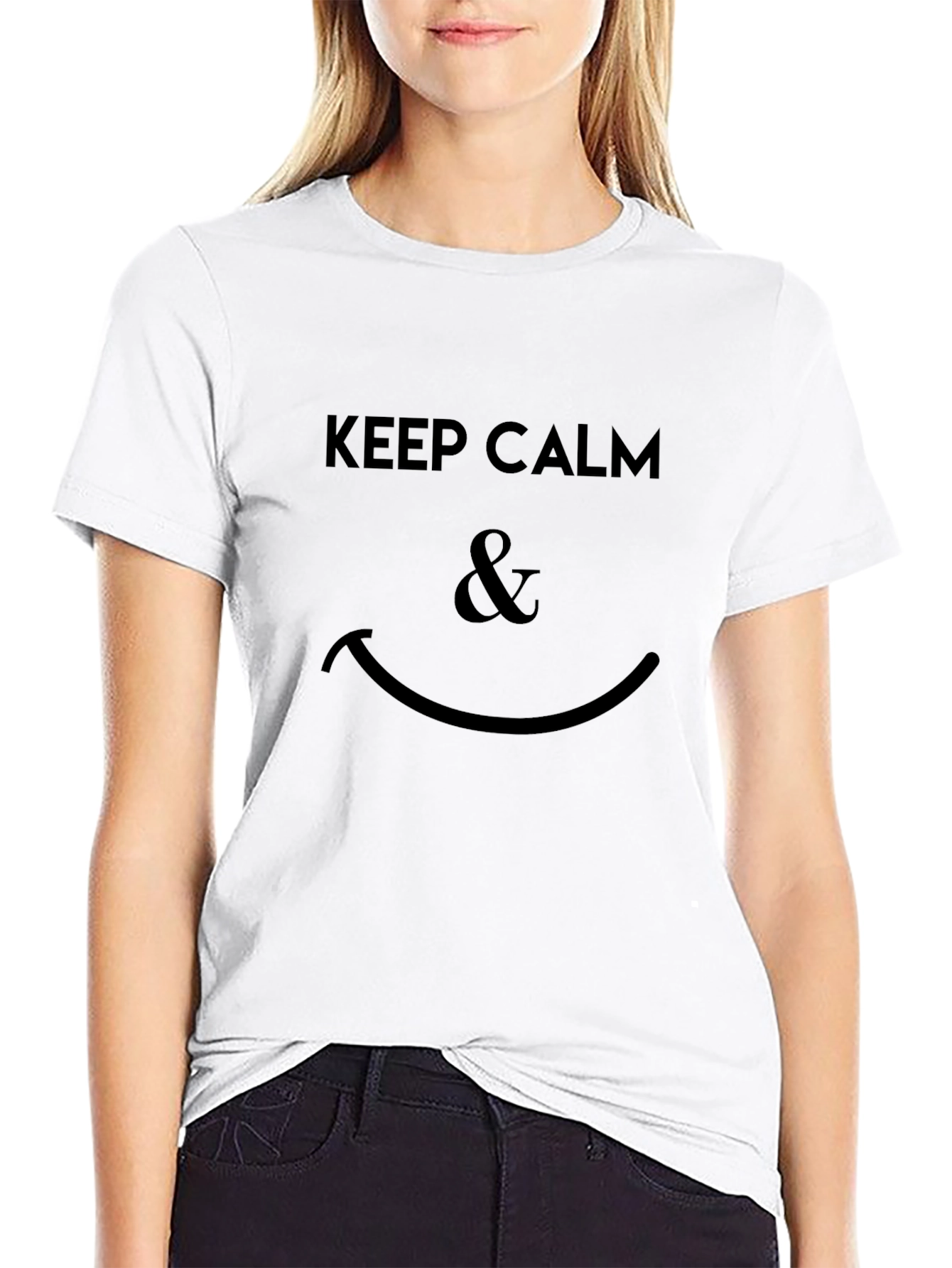 Keep Calm Graphic Tee - Black