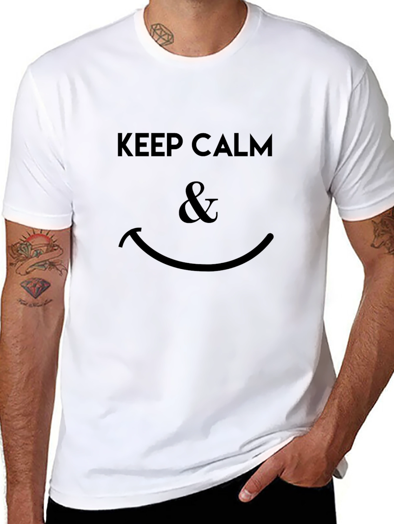Keep Calm Graphic Tee - Black