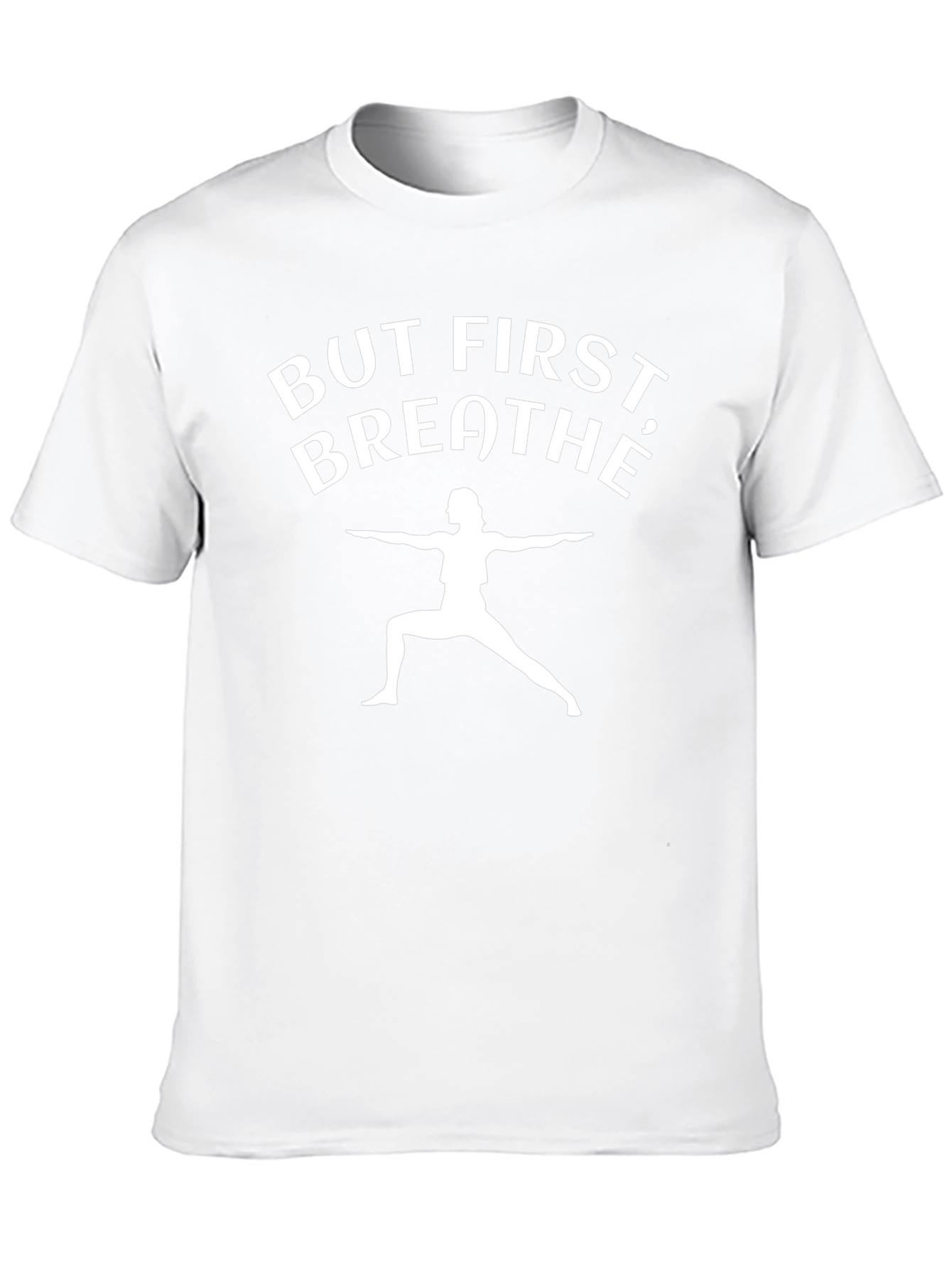 But First Breathe Yoga Black Graphic T-Shirt