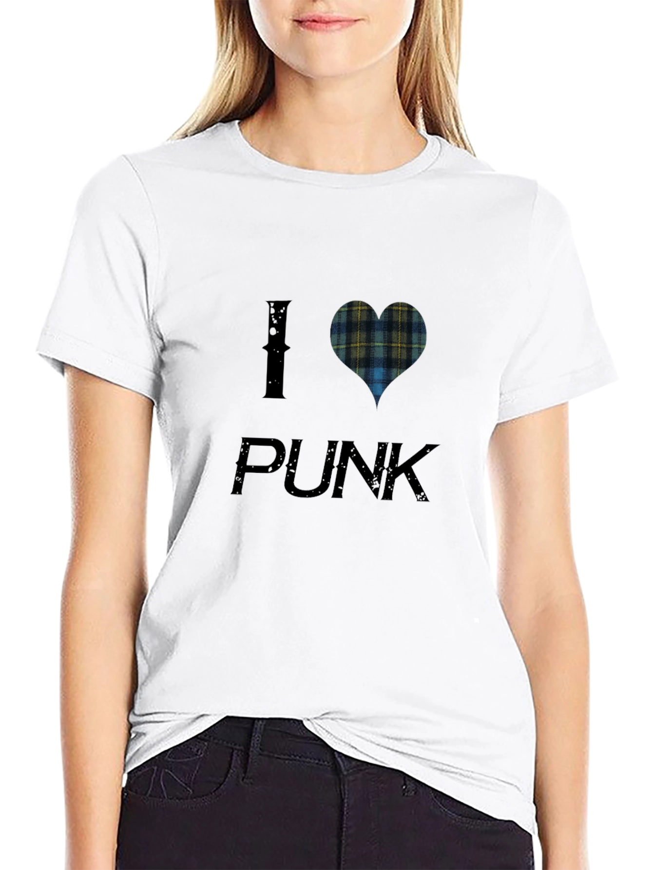 I Heart Plaid Punk Tee