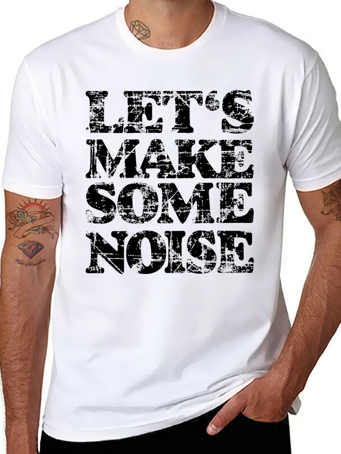 Lets Make Some Noise Black Graphic Tee