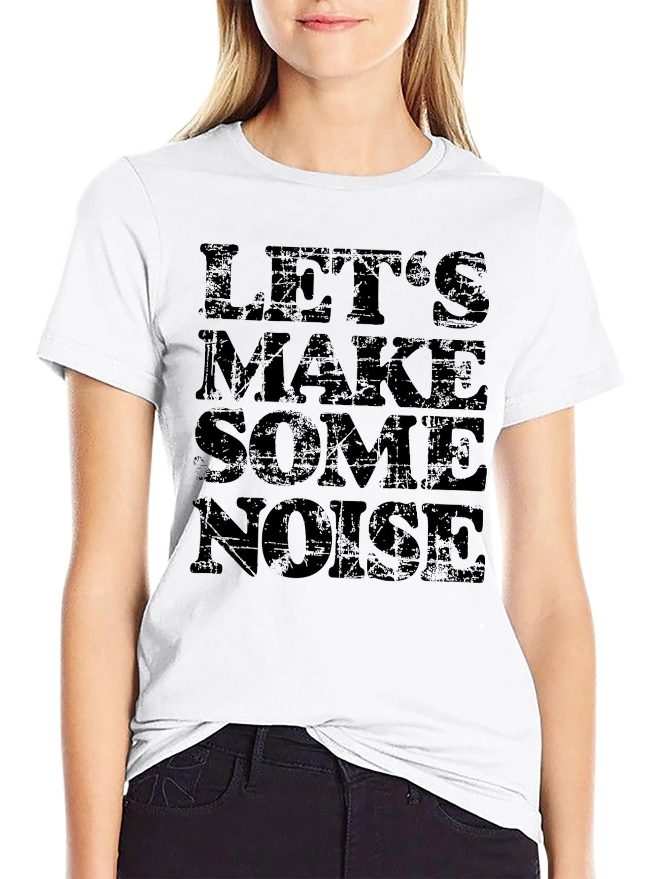 Lets Make Some Noise Black Graphic Tee