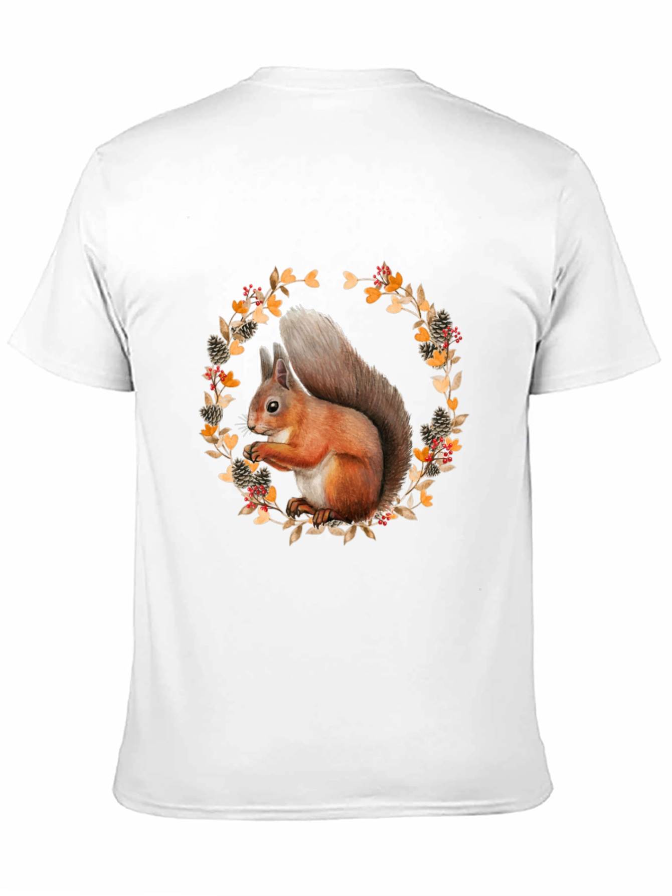 Squirrel Wreath Graphic T-Shirt - Unisex Style